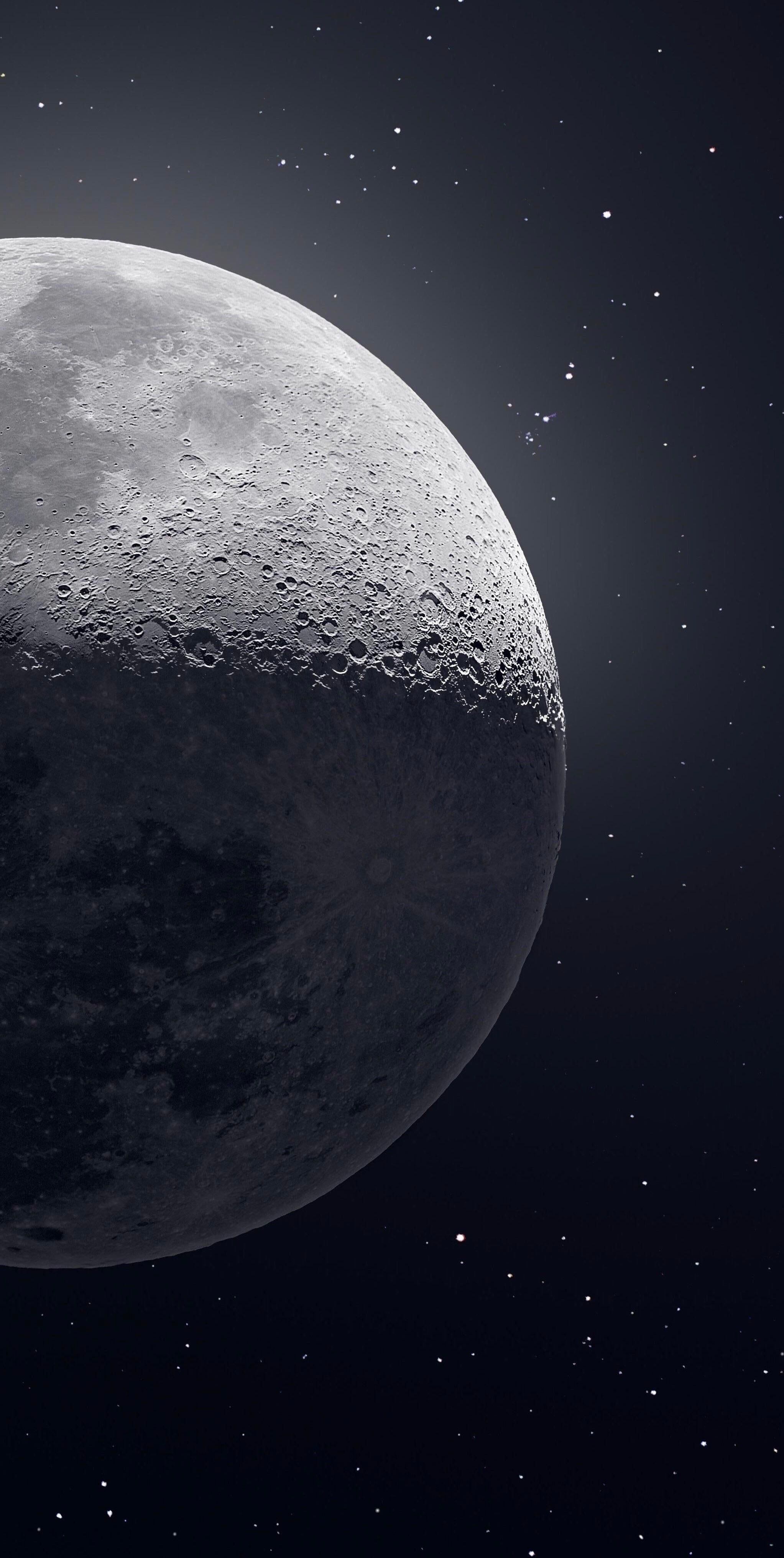 2050x4070 cropped moon. iPhone X Wallpaper X Wallpaper HD, Phone