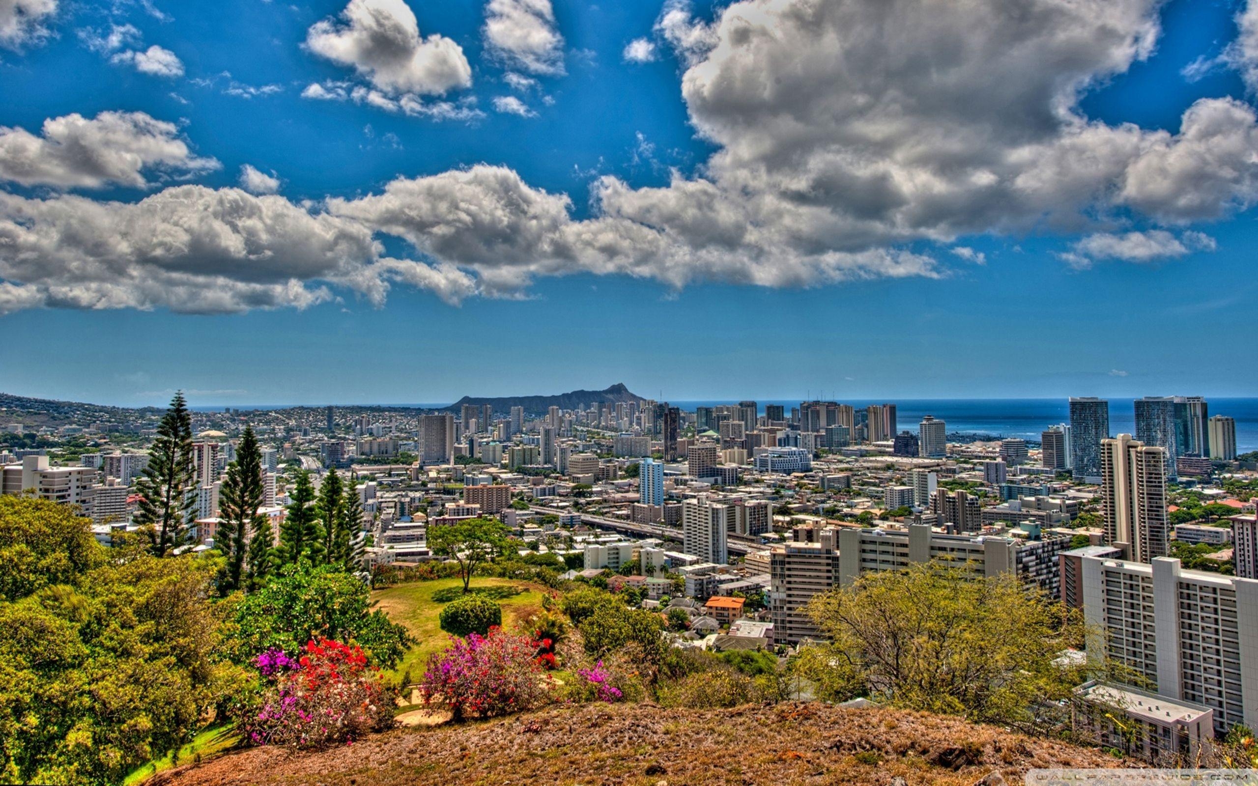 2560x1600 Panoramic View Of Honolulu Hawaii Hdr, Wallpaper13.com, Desktop