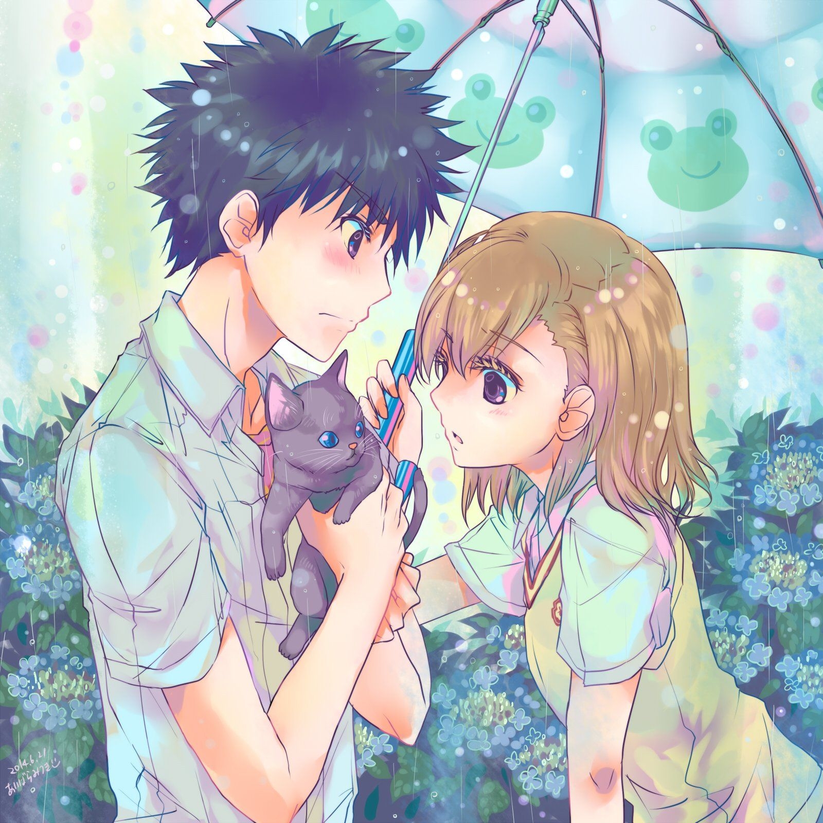 1600x1600 Anime Boy And Girl Cute, Phone