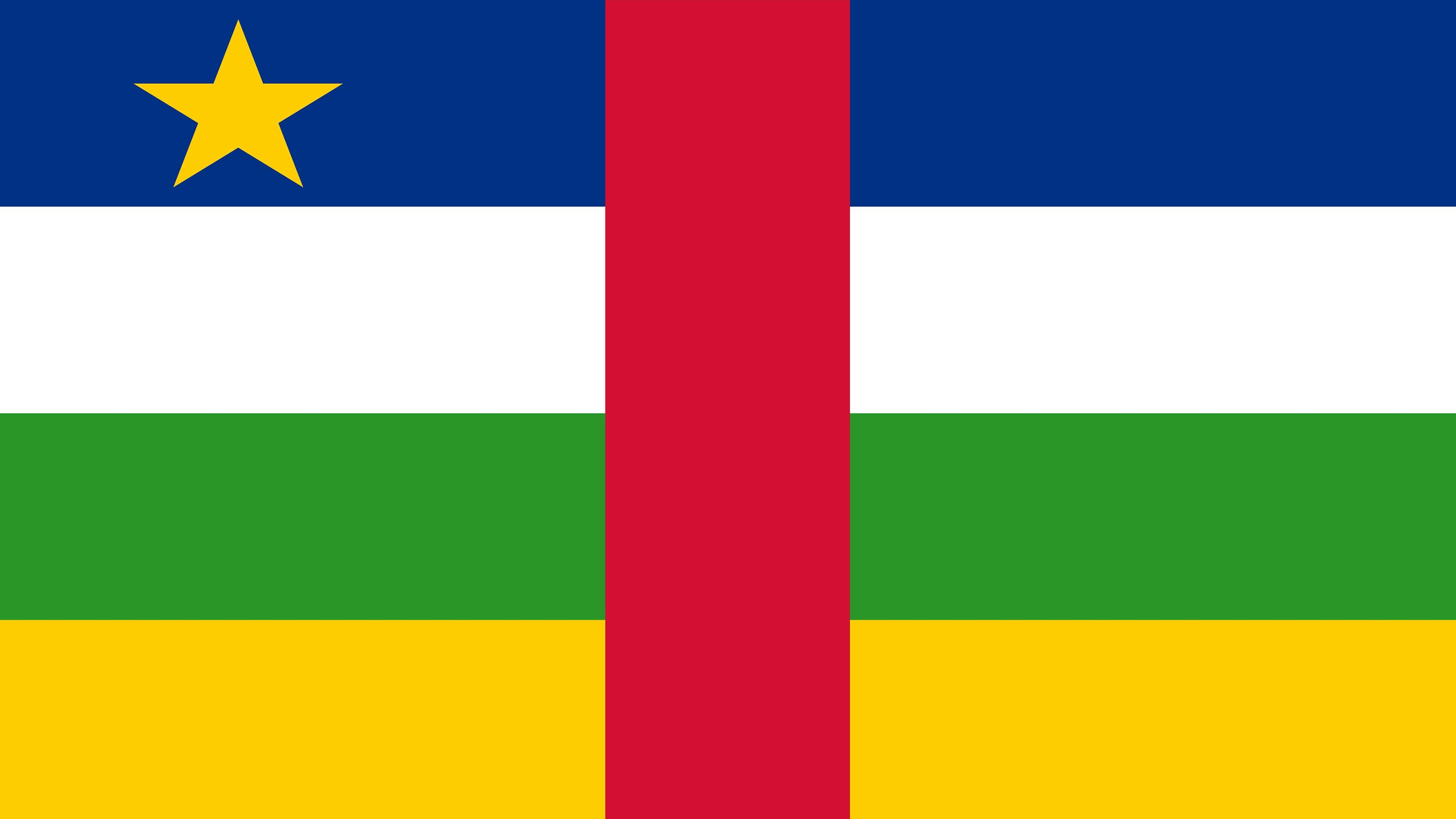 3840x2160 Central African Republic Flag UHD 4K Wallpaper, Desktop