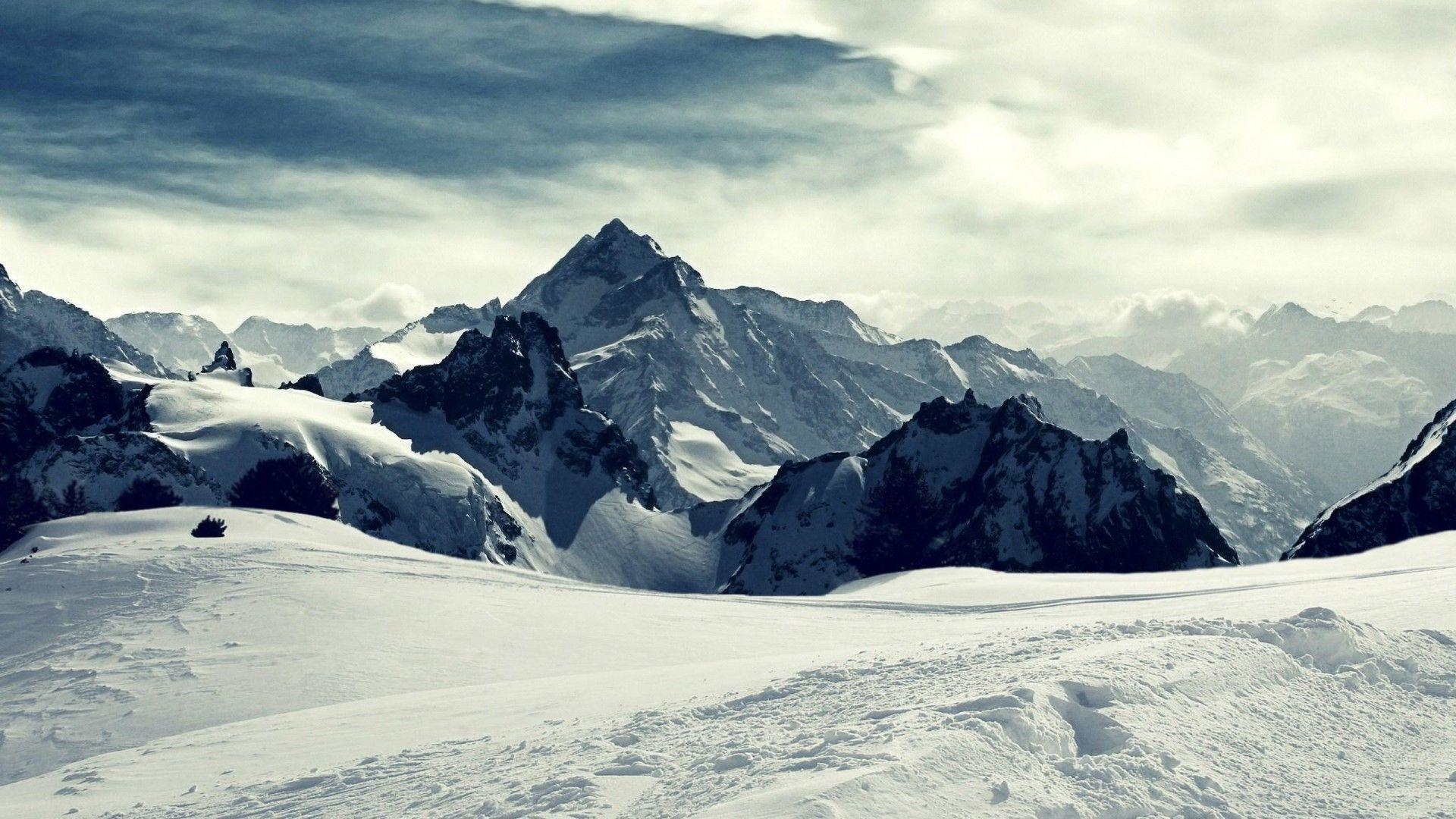 1920x1080 Snow mountains, Tromsø, Desktop