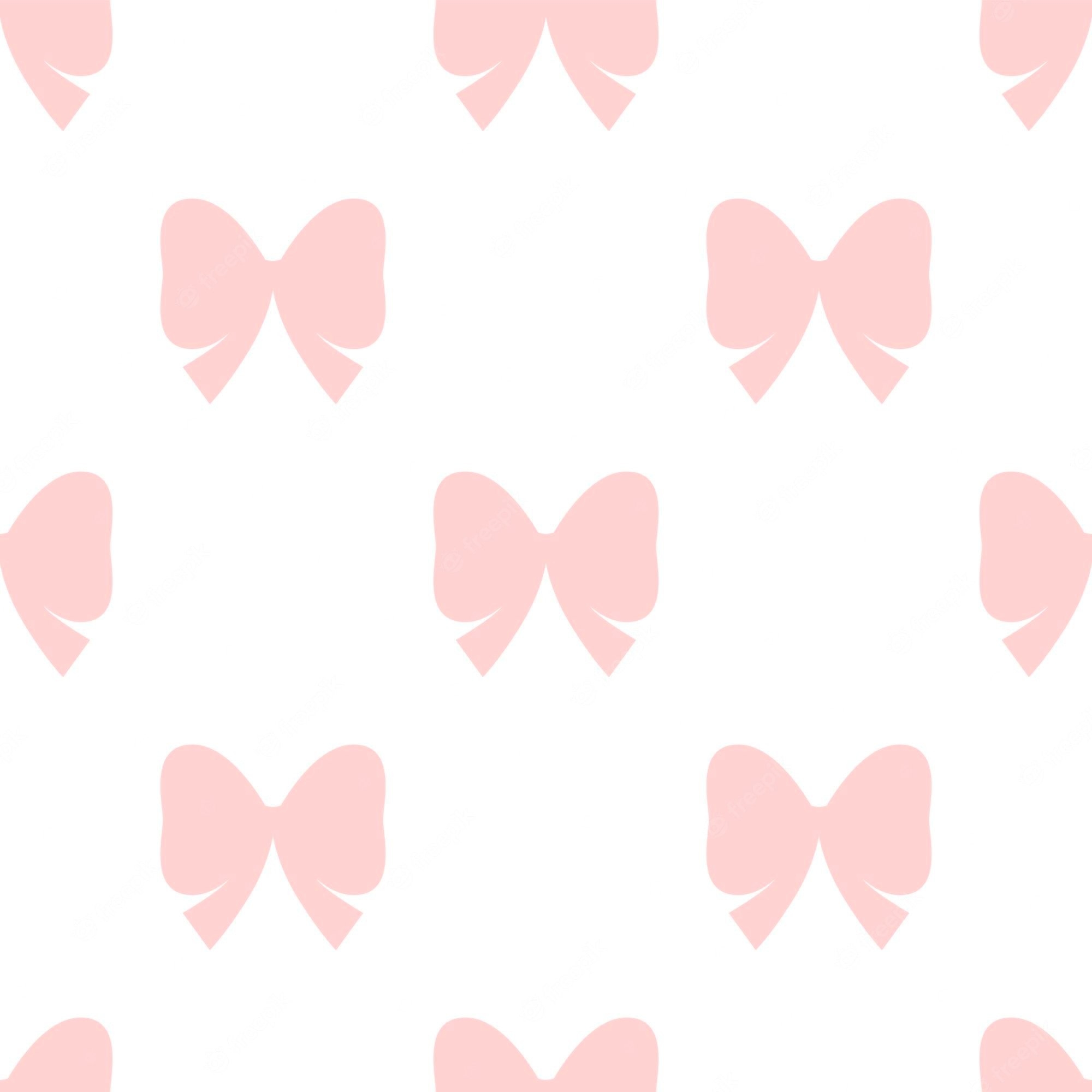 2000x2000 Premium Vector. Seamless pattern with pink bows on a white background, Phone