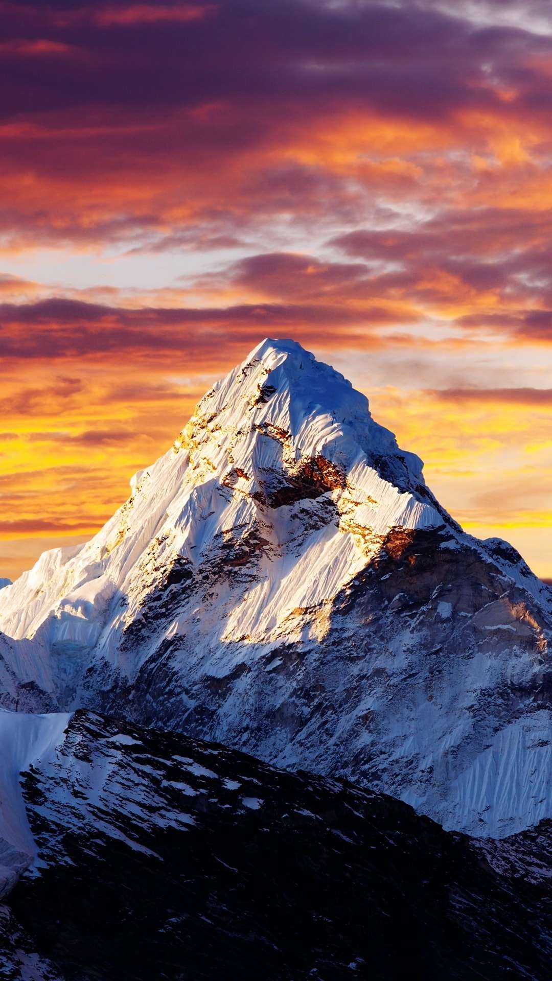 1080x1920 Alps Snow Mountain Sunset Clouds IPhone Wallpaper Wallpaper, iPhone Wallpaper, Phone