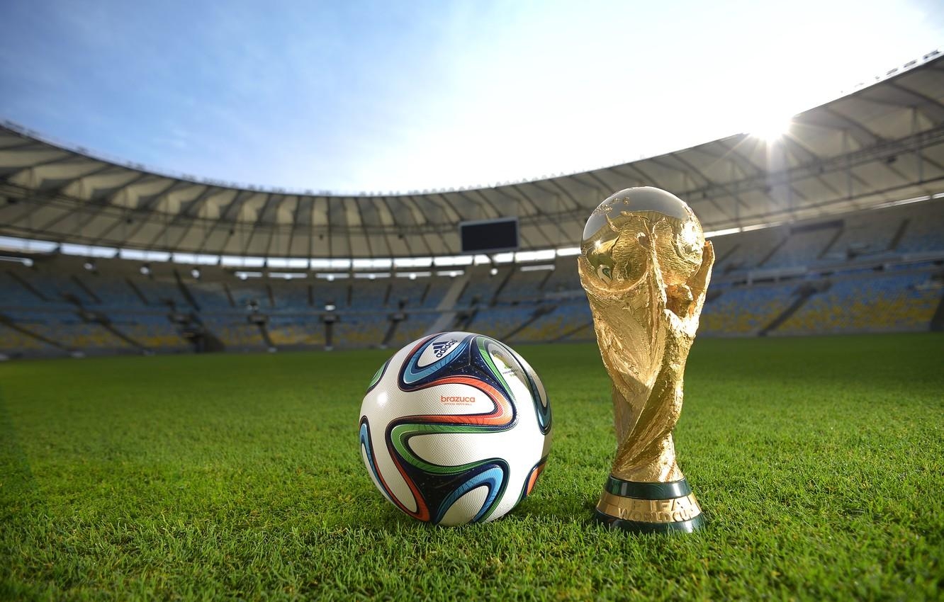 1340x850 Wallpaper The ball, Sport, Football, Brazil, Ball, Football, Stadium, Desktop