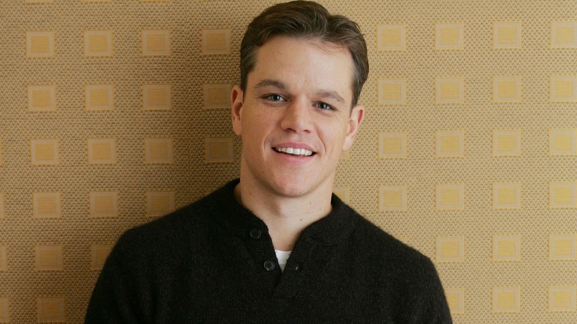 1920x1080 Download Wallpaper  Matt damon, Wall, Smile Full HD 1080p, Desktop