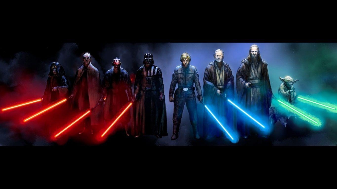 1370x770 Download Star Wars Sith And Jedi High Definition Wallpaper, Desktop