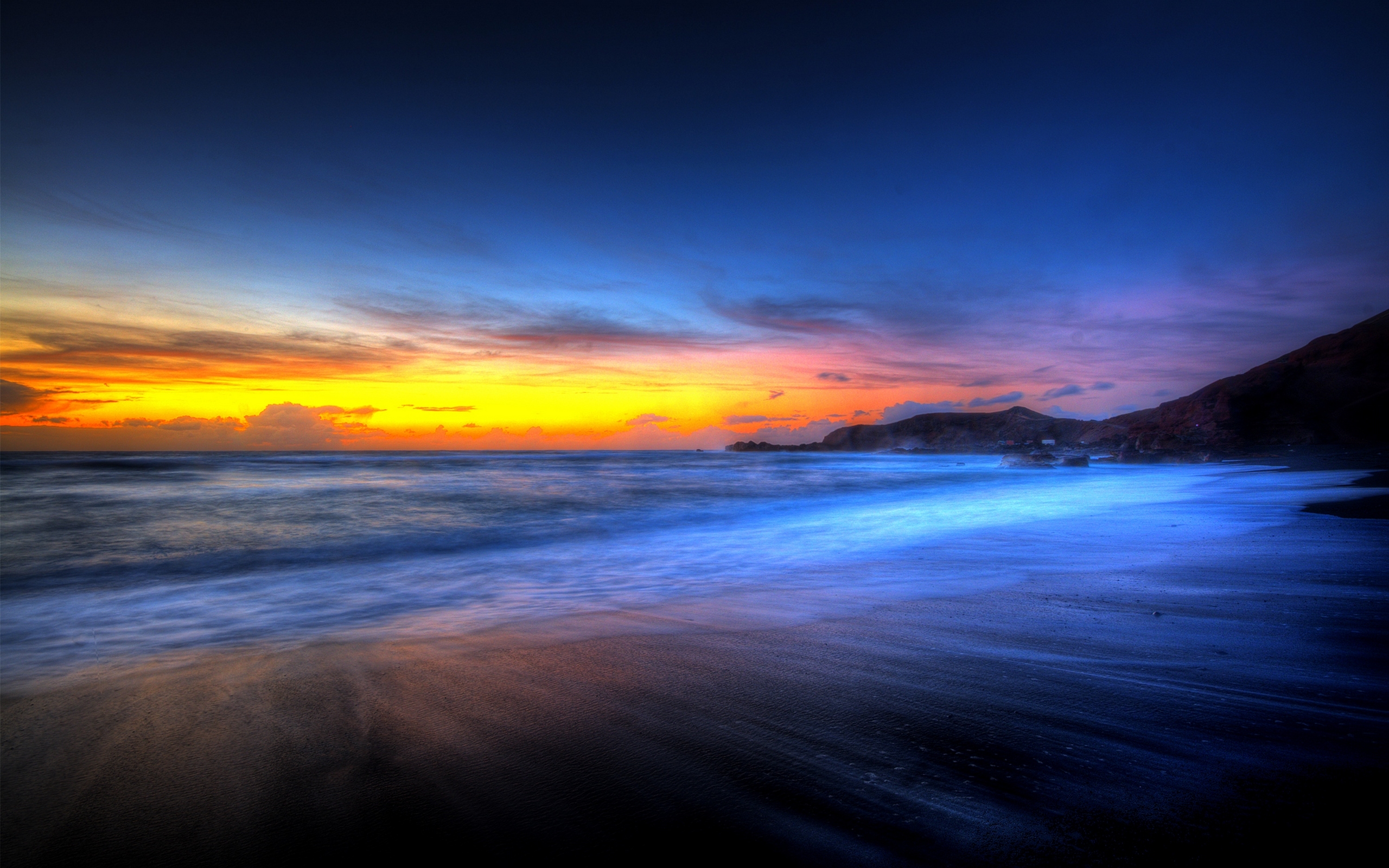 2560x1600 Beautiful Beach Sunset Wallpaper, Desktop