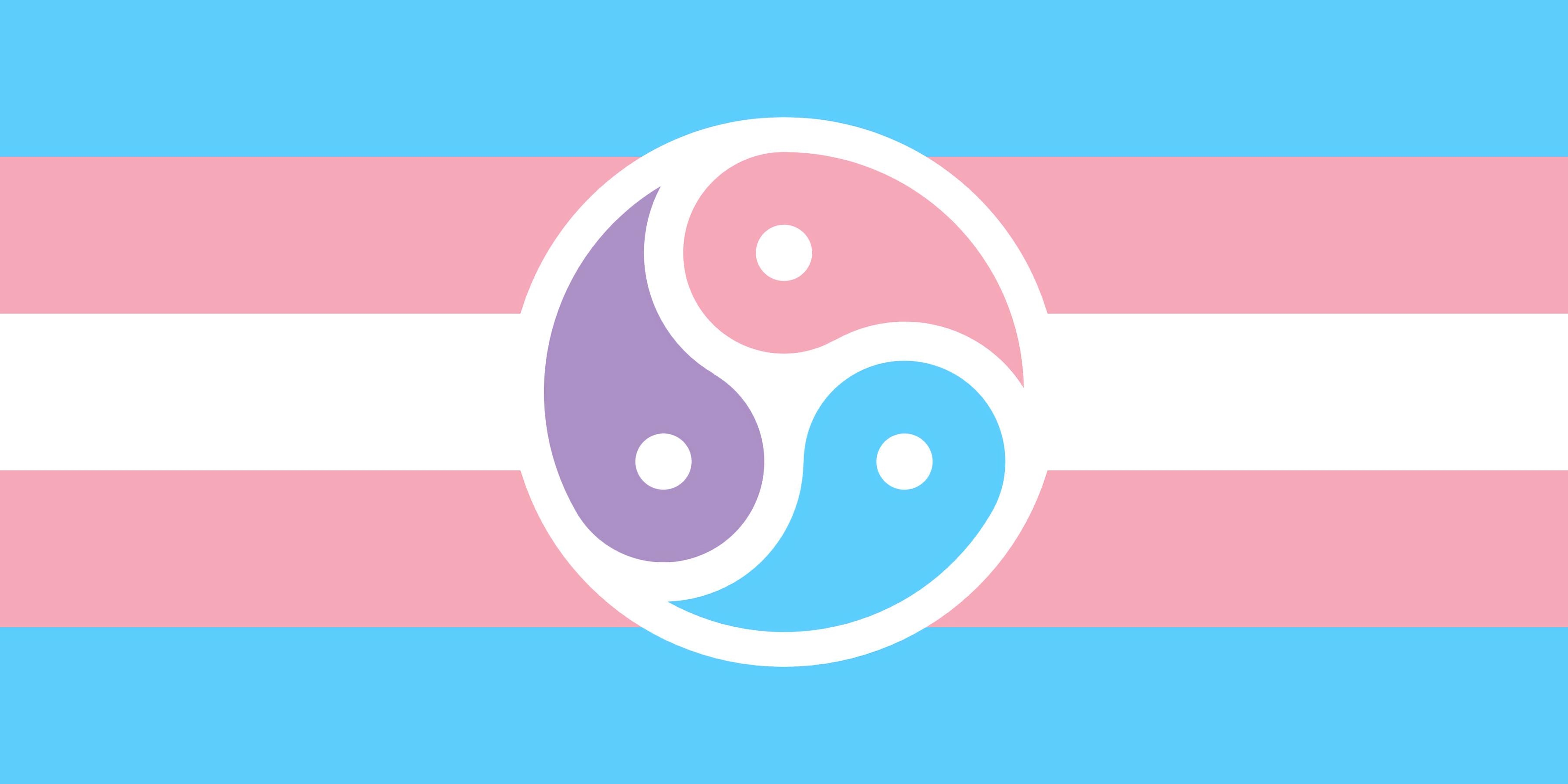 3600x1800 Transgender Pride Wallpaper, Dual Screen