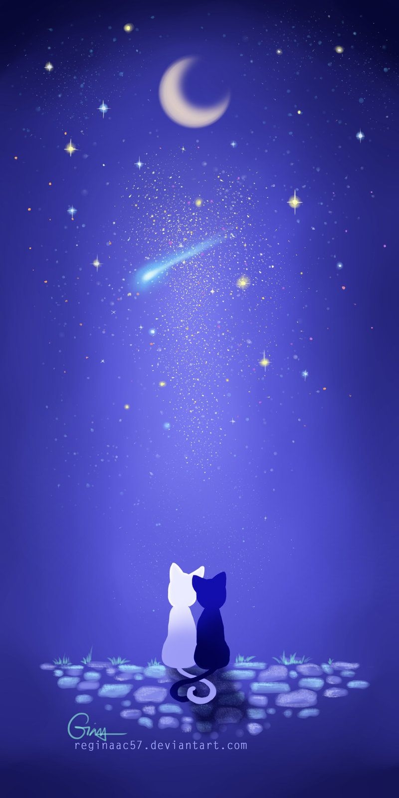 800x1600 Luna and Artemis. Sailor moon cat, Sailor moon wallpaper, Sailor moon art, Phone