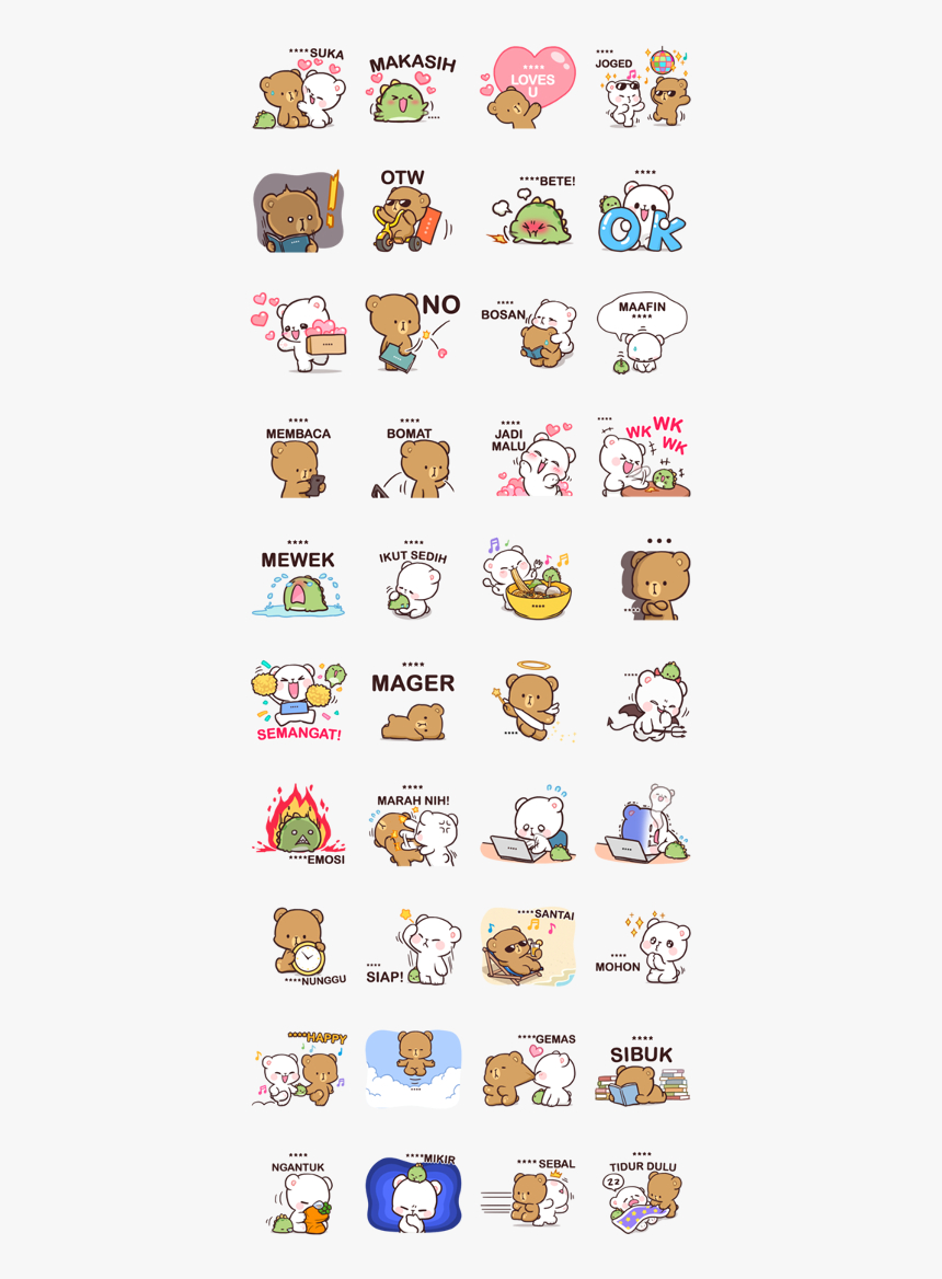 860x1170 Milk & Mocha Mocha Stickers Gif, HD Png Download, Phone