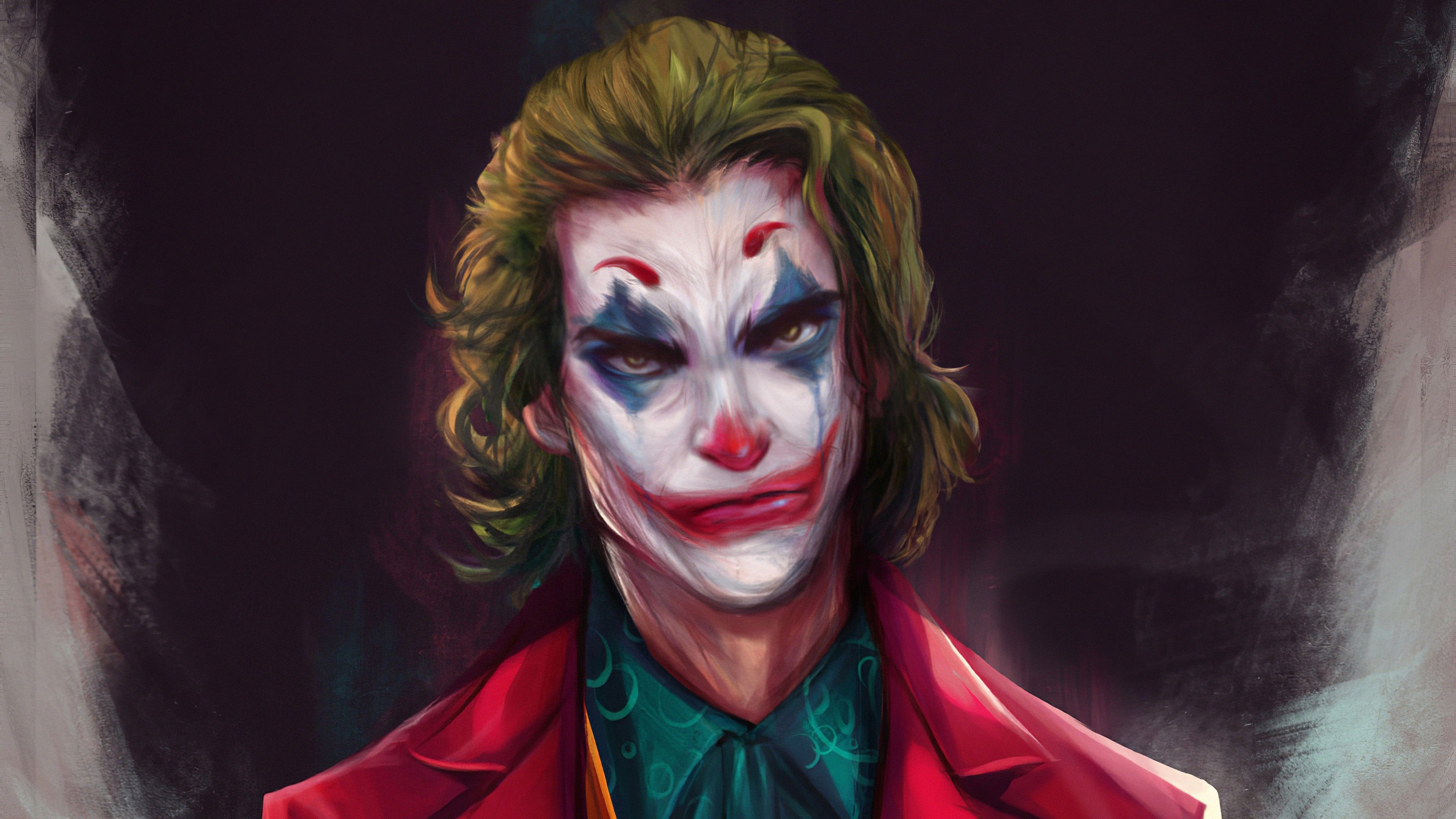 3840x2160 Painting Of Joaquin Phoenix Joker 4K HD Joker Wallpaper, Desktop