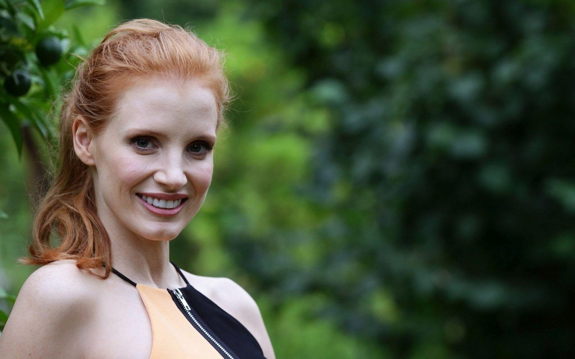 1920x1200 Jessica Chastain Smile Wallpaper 7209, Desktop