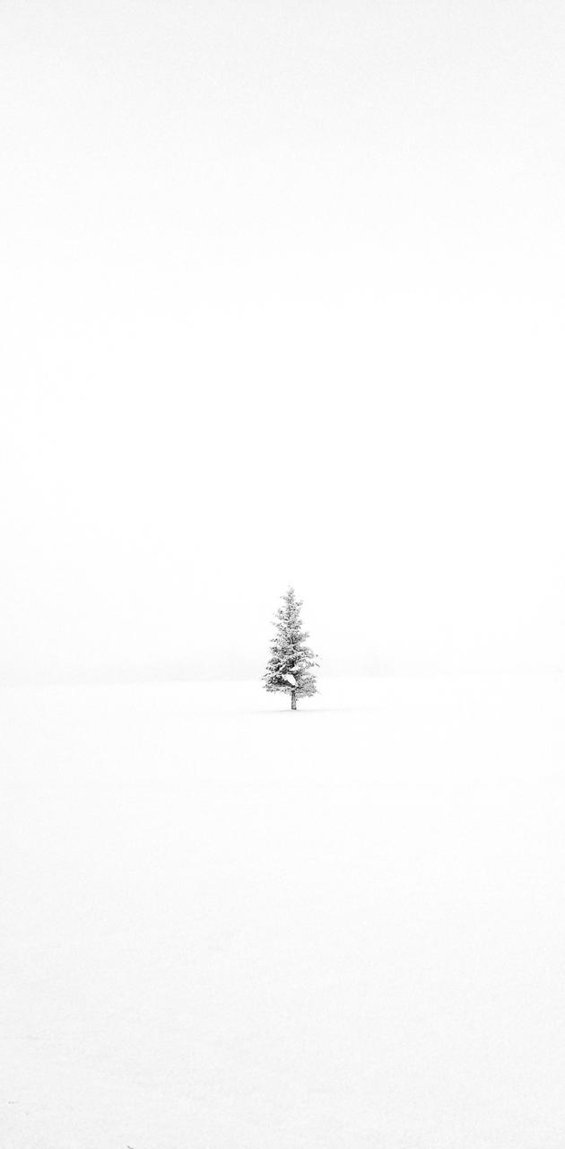 630x1280 Minimalist Winter wallpaper, Phone