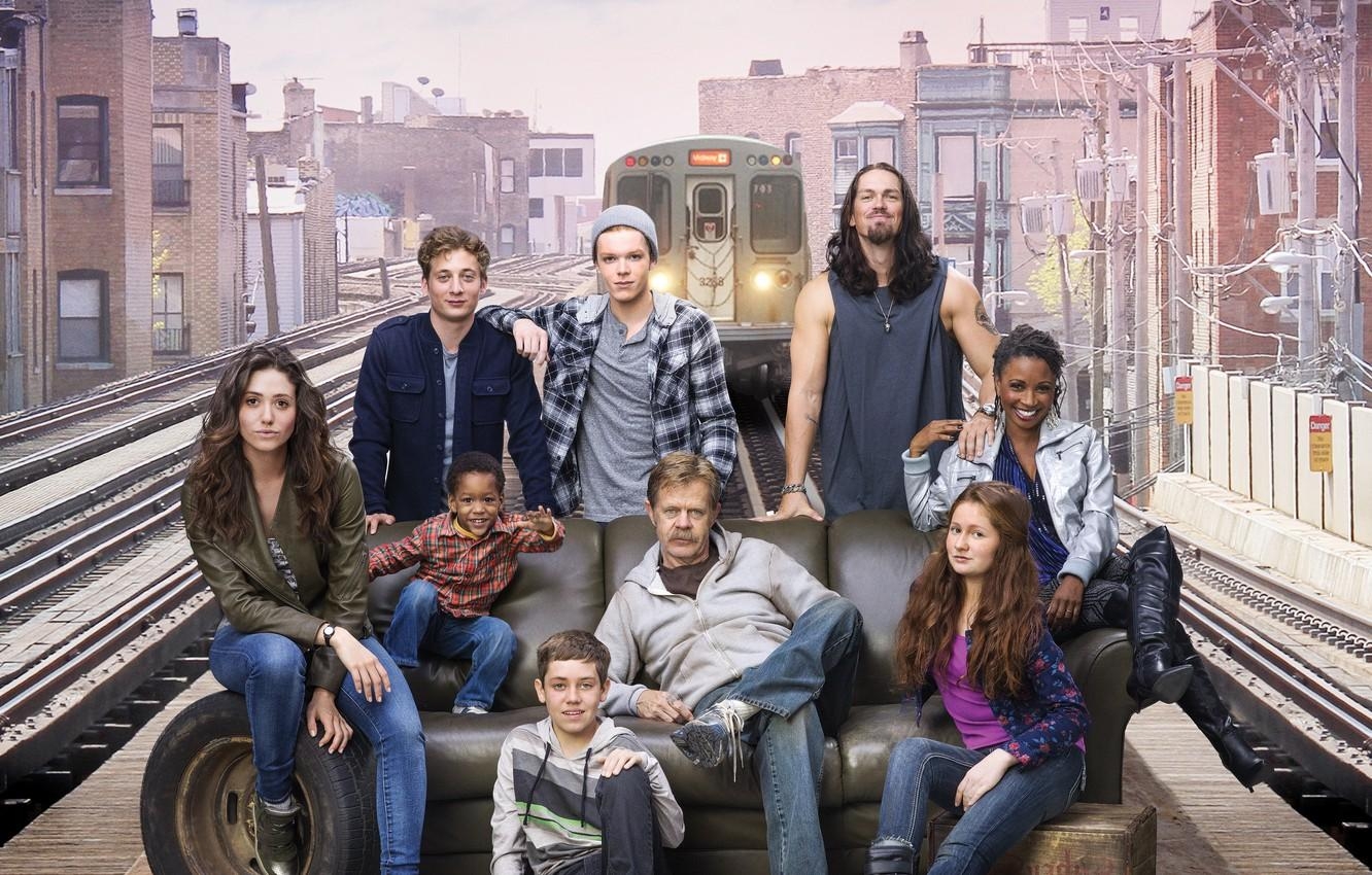 1340x850 Wallpaper Emmy Rossum, Shameless, Jeremy Allen White, Emma Kenney, Desktop