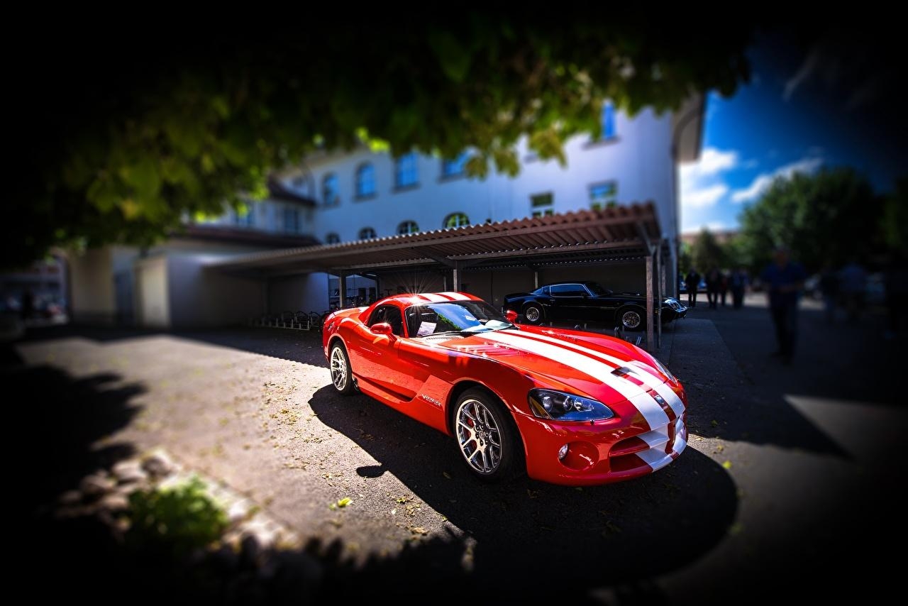 1280x860 Wallpaper Dodge Viper SRT 10 Red Cars Stripes, Desktop