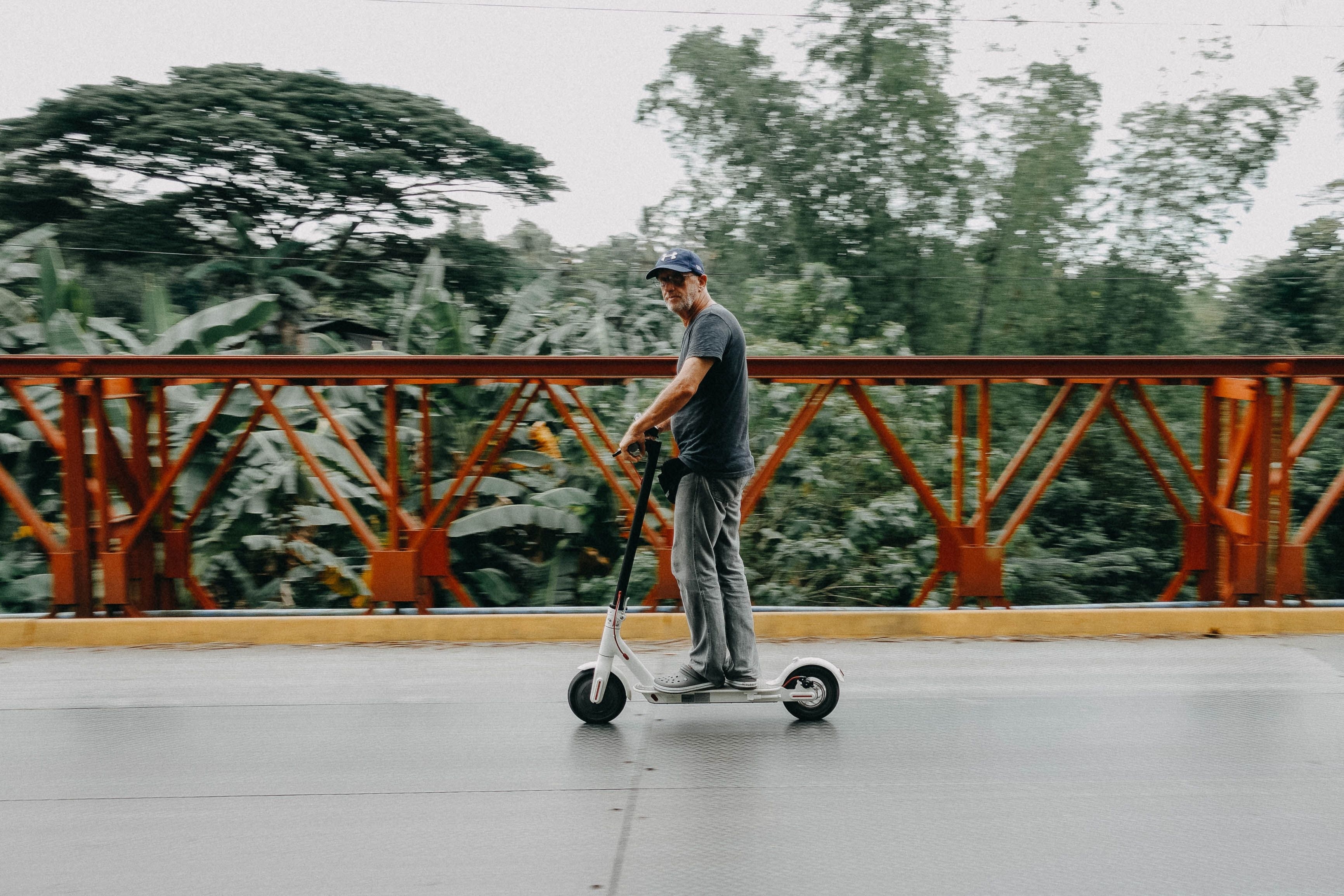 3470x2310 Man Riding on Bird Electric Scooter · Free, Desktop