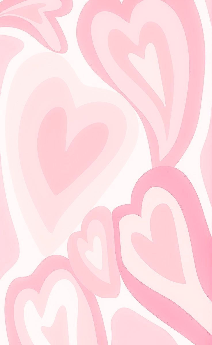 740x1200 Aesthetic Pink Heart Wallpaper, Phone