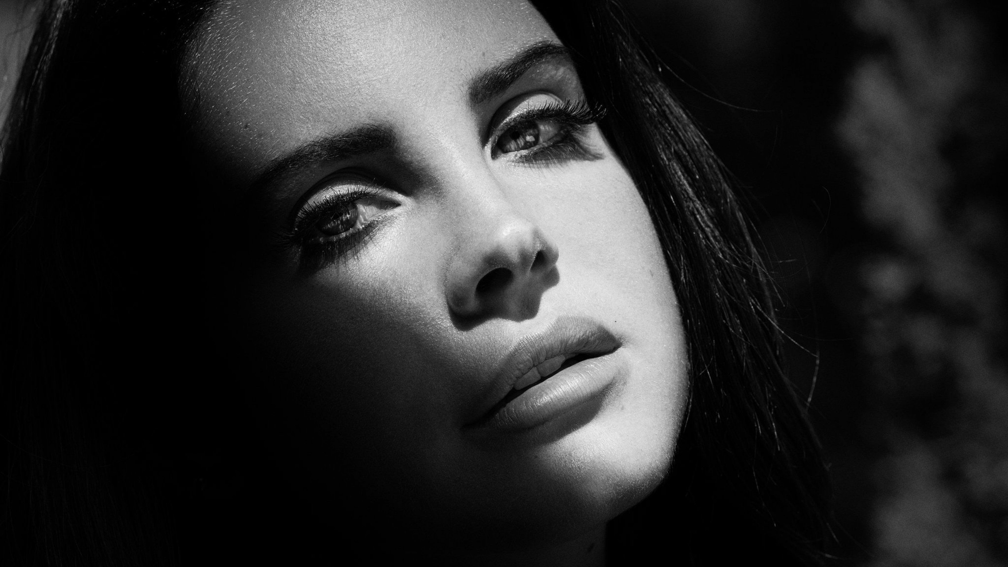 3840x2160 Lana Del Rey Monochrome, HD Music, 4k Wallpaper, Image, Background, Photo and Picture, Desktop