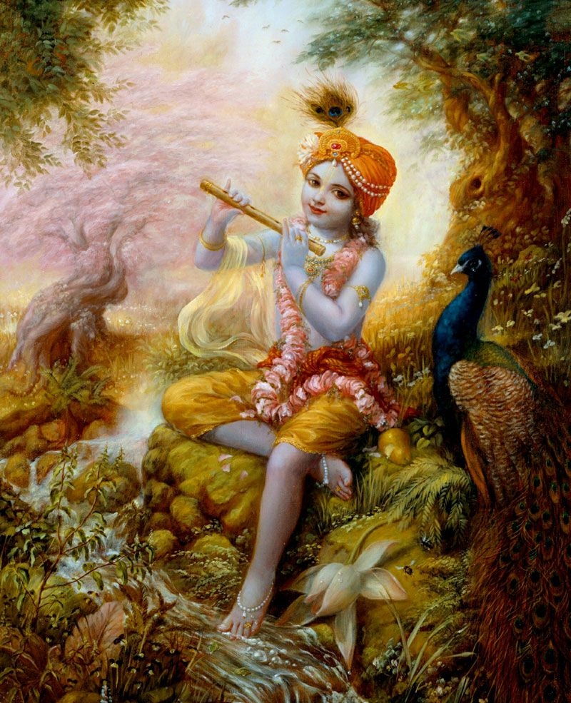 800x990 Krishna1 With Peacock Feather, Phone