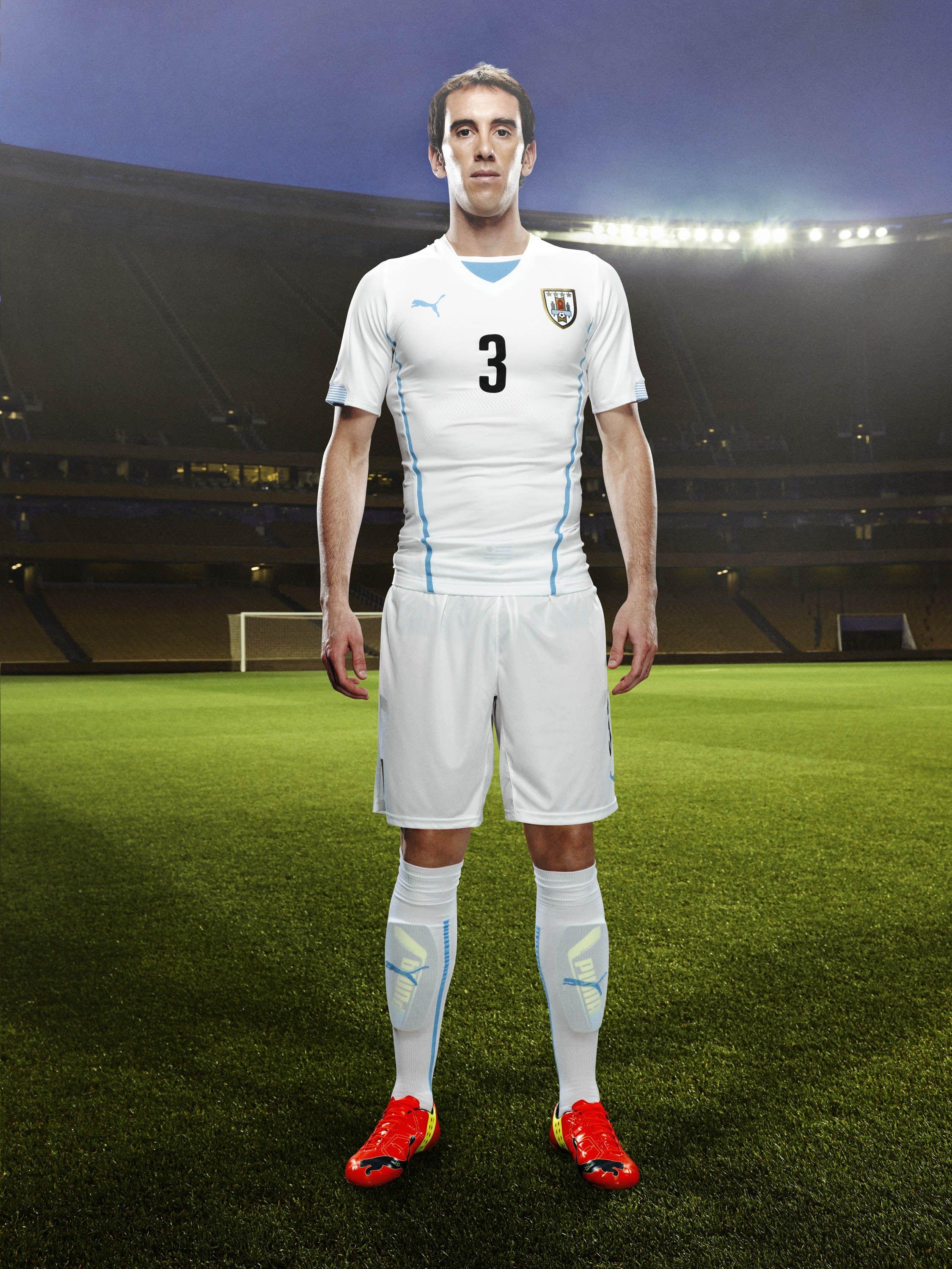 2250x3000 Diego Godin and Puma Launch Uruguay Home and Away Kits, Phone