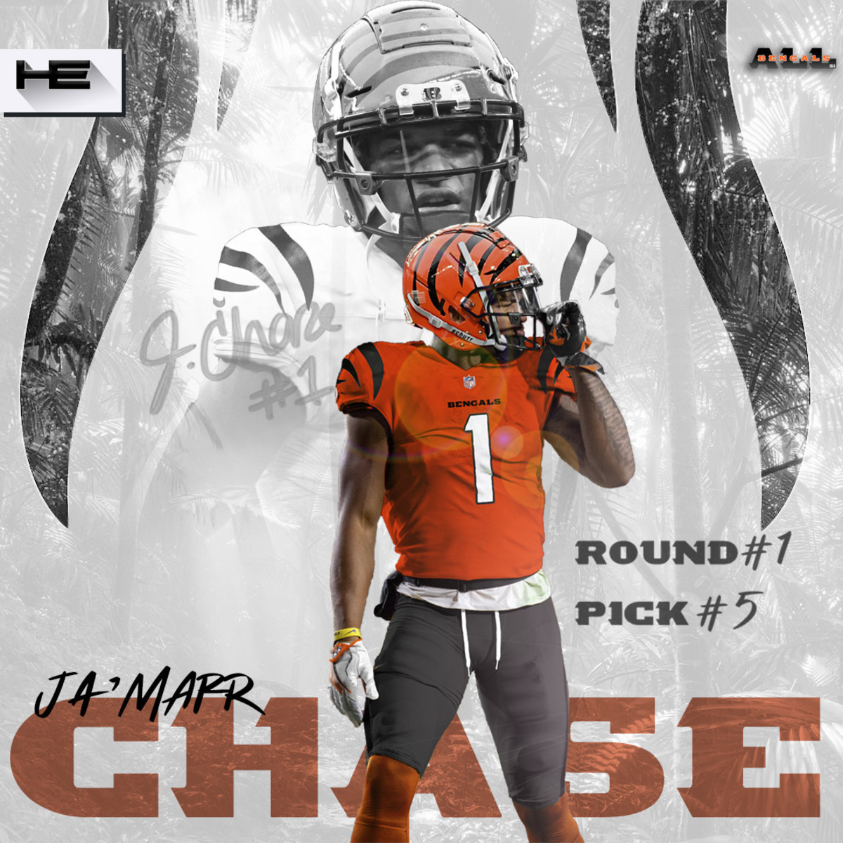 1200x1200 Cincinnati Bengals Pick Ja'Marr Chase, Phone