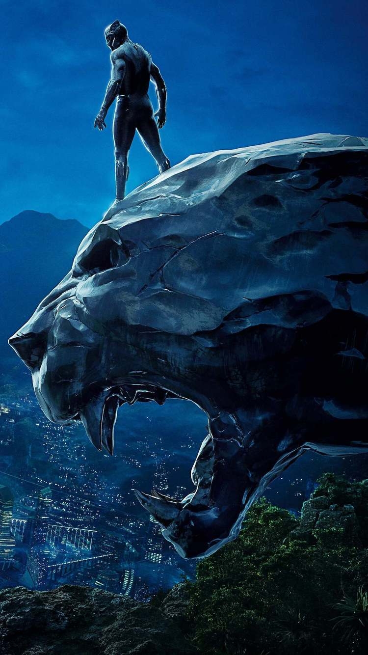 750x1340 Black Panther 4k Movie Poster iPhone iPhone 6S, iPhone 7, Phone