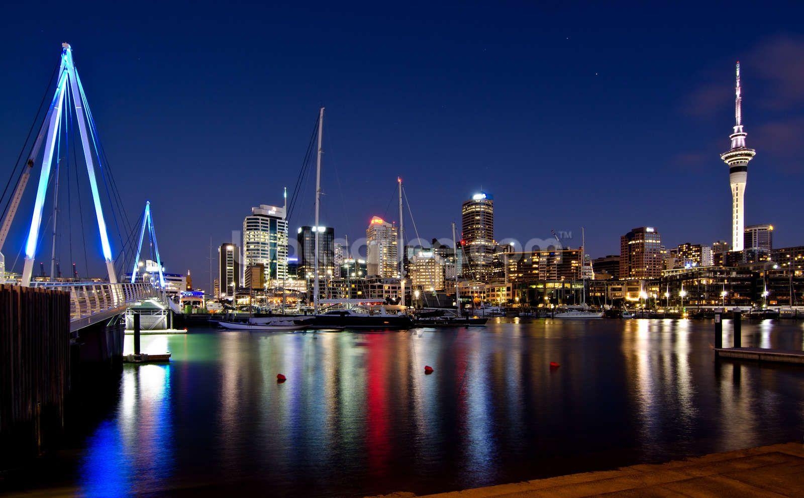 1600x1000 Auckland Nightime Wallpaper Wall Mural, Desktop