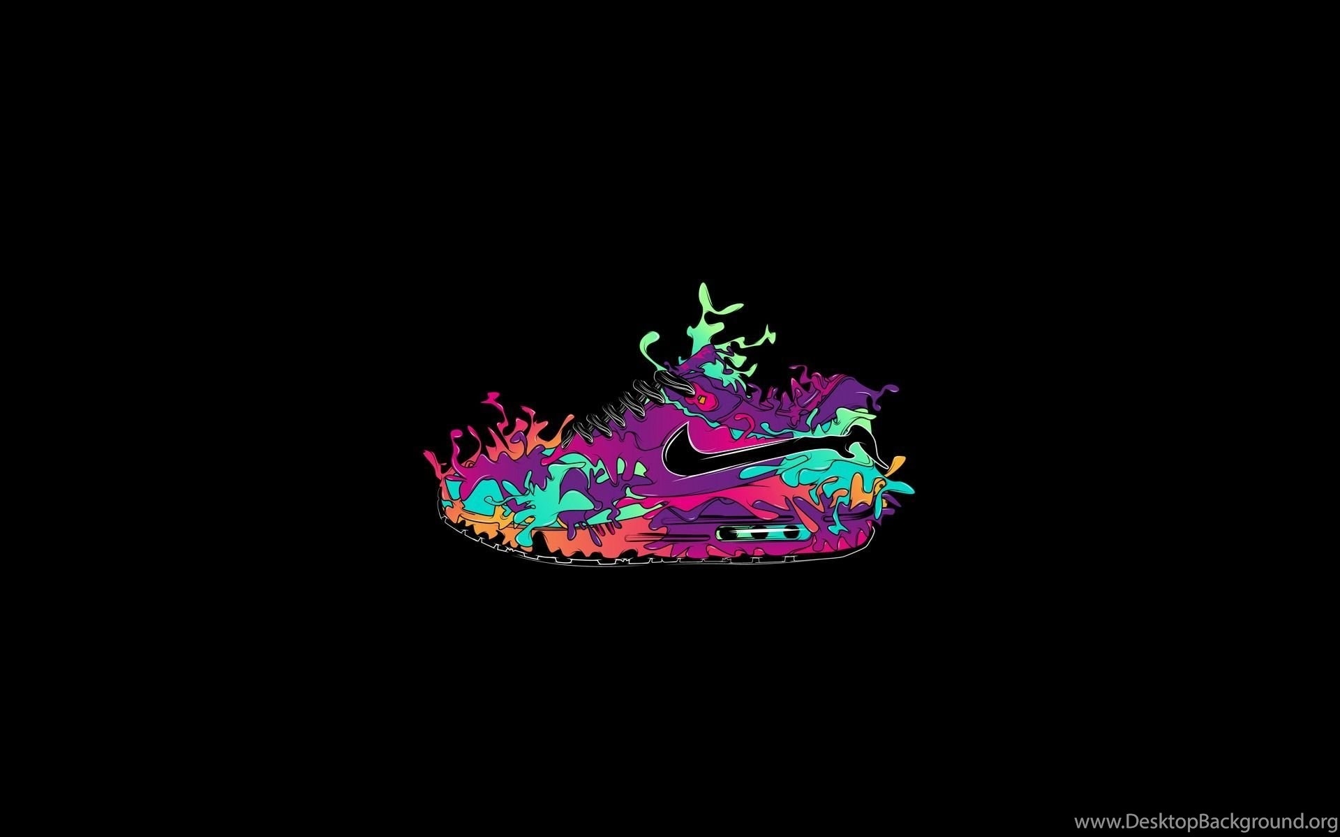 1920x1200 Mininalism, Nike, Creative Design, Wallpaper Hd, Poster Shoes, Black Desktop Background, Desktop