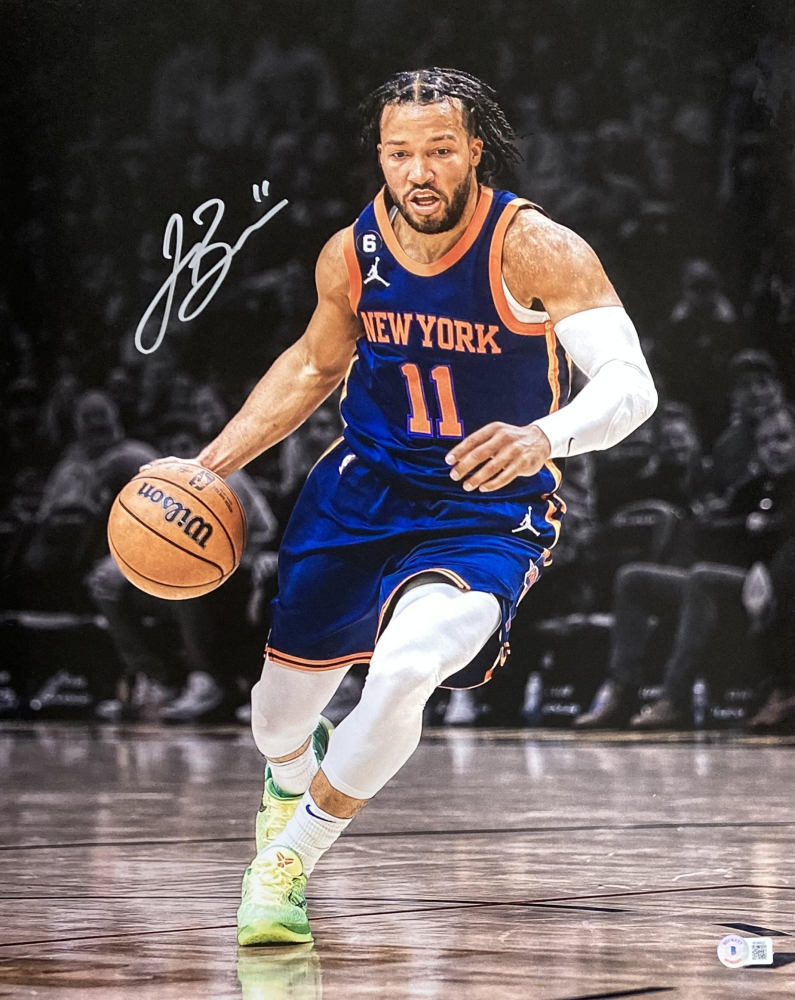 800x1000 Jalen Brunson Signed Knicks 16x20 Photo, Phone