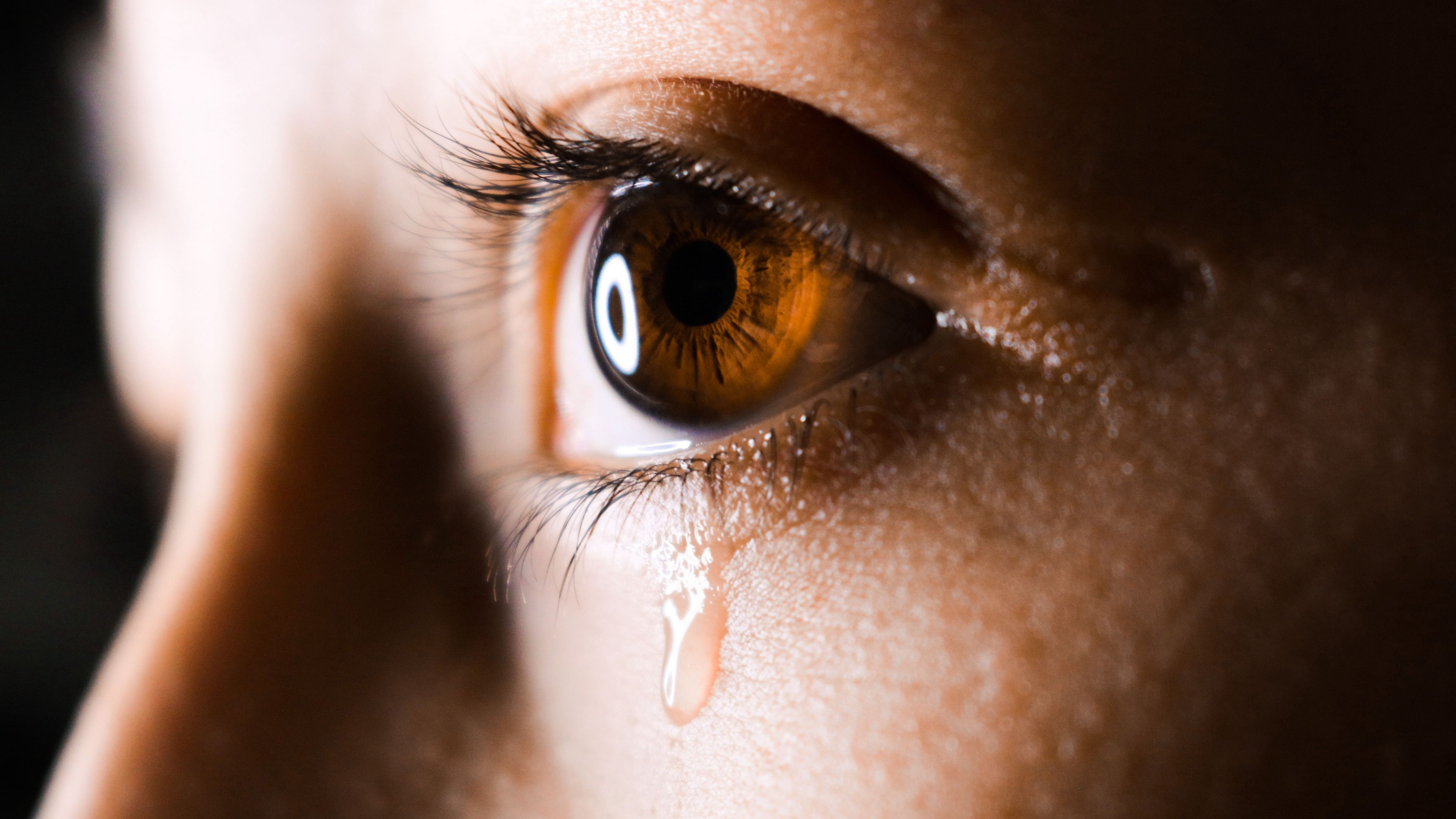 3840x2160 Download wallpaper  tear, sad, eye, eyelashes 4k uhd 16:9 HD background, Desktop