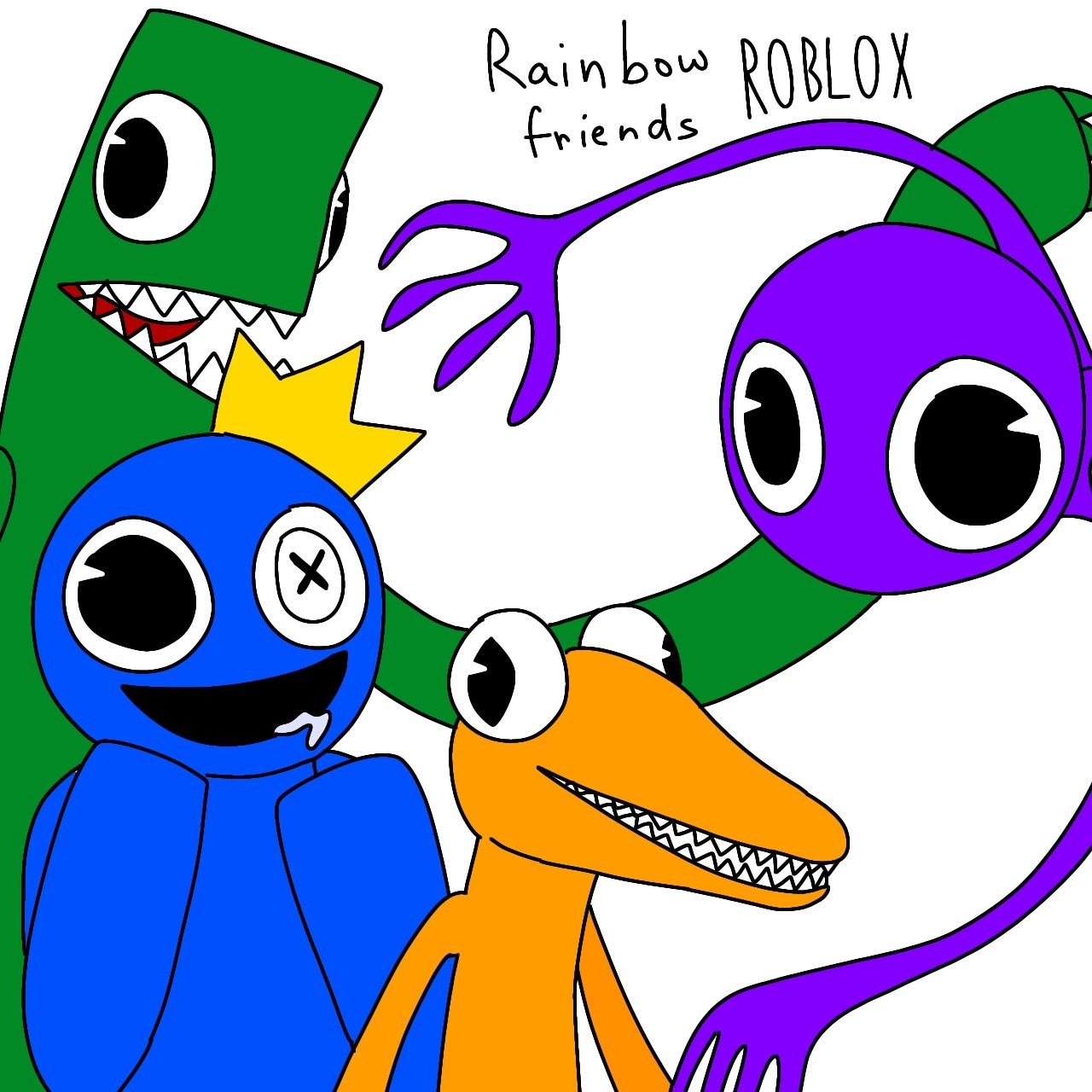 1280x1280 Rainbow friends roblox. Rainbow, Friends wallpaper, Drawings of friends, Phone