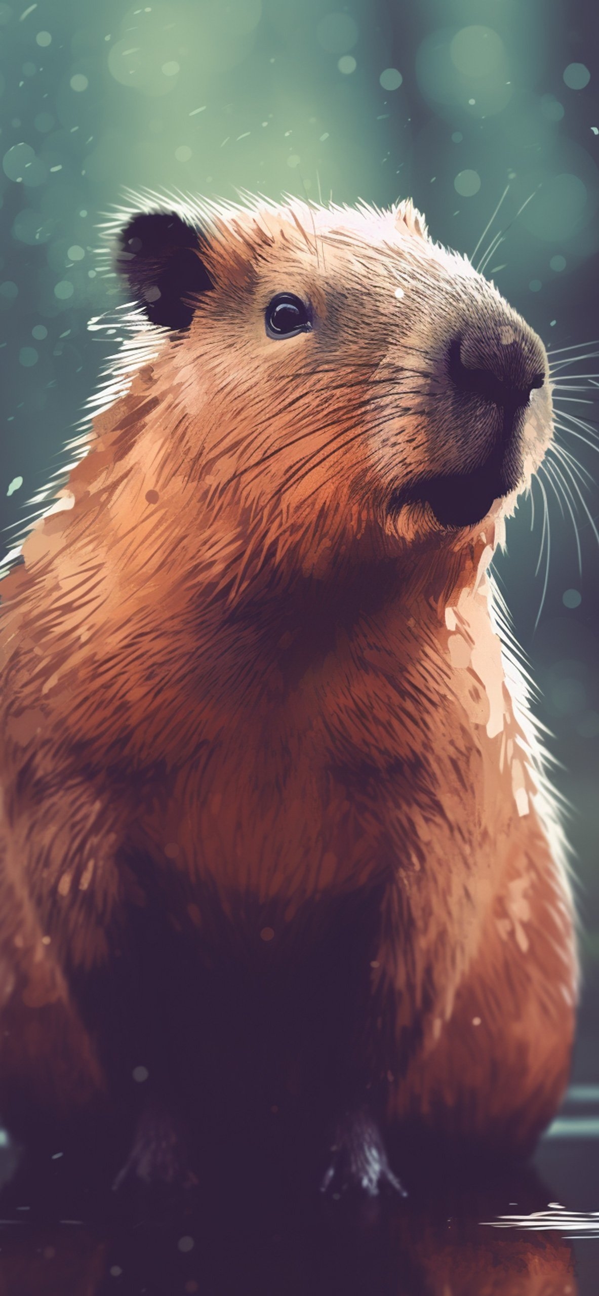 1190x2560 Capybara Art Wallpaper Capybara, Phone