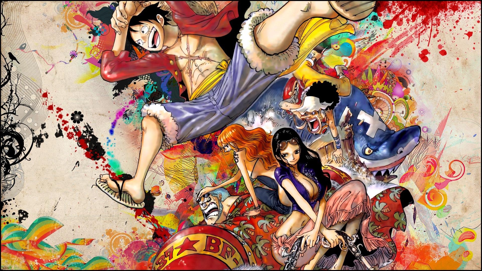 1920x1080 Anime Franky One Piece Nami Nico Robin Strawhat Pirates Wallpaper and Free, Desktop