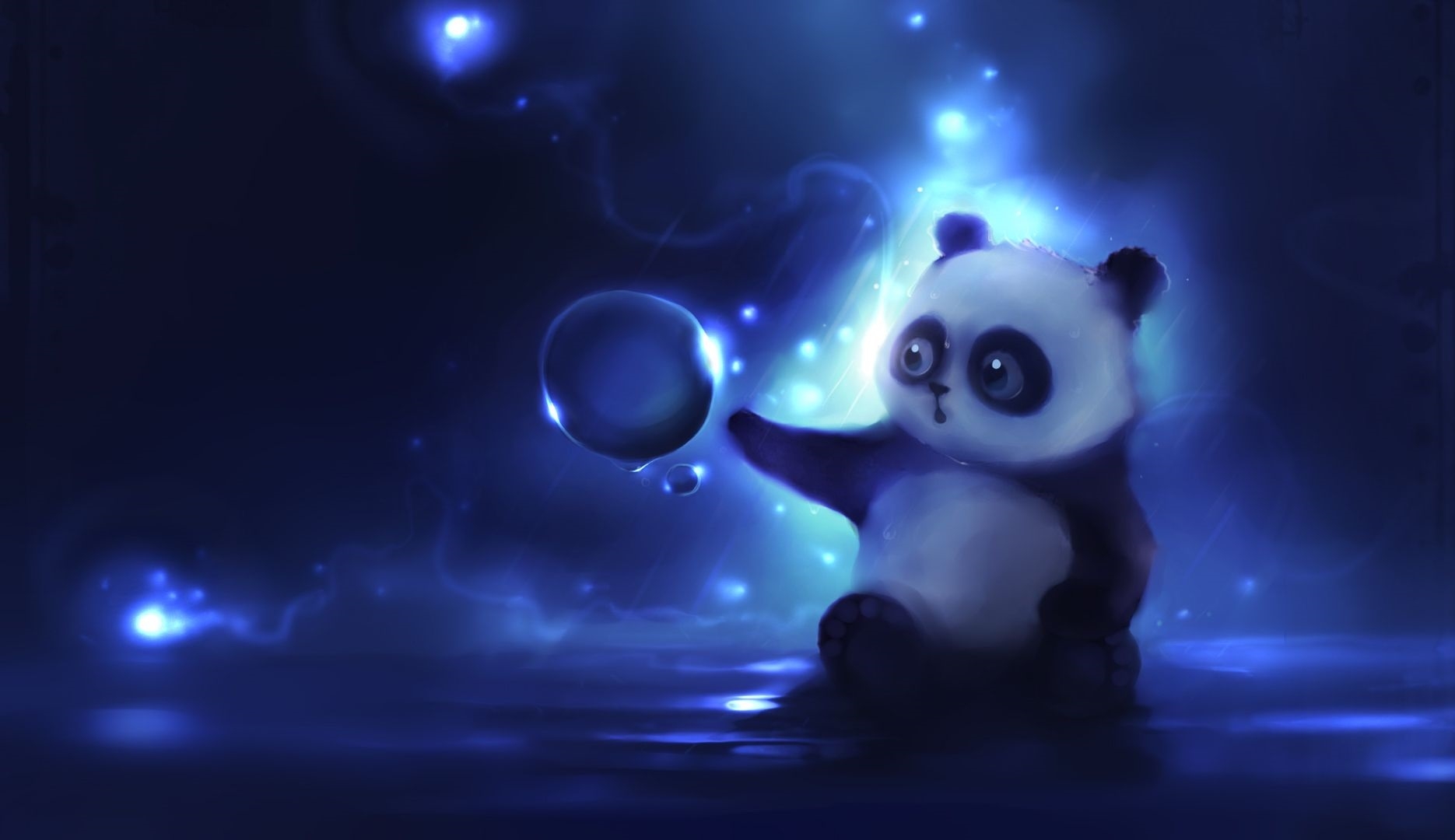 1870x1080 Cute Panda Wallpaper HD, Desktop