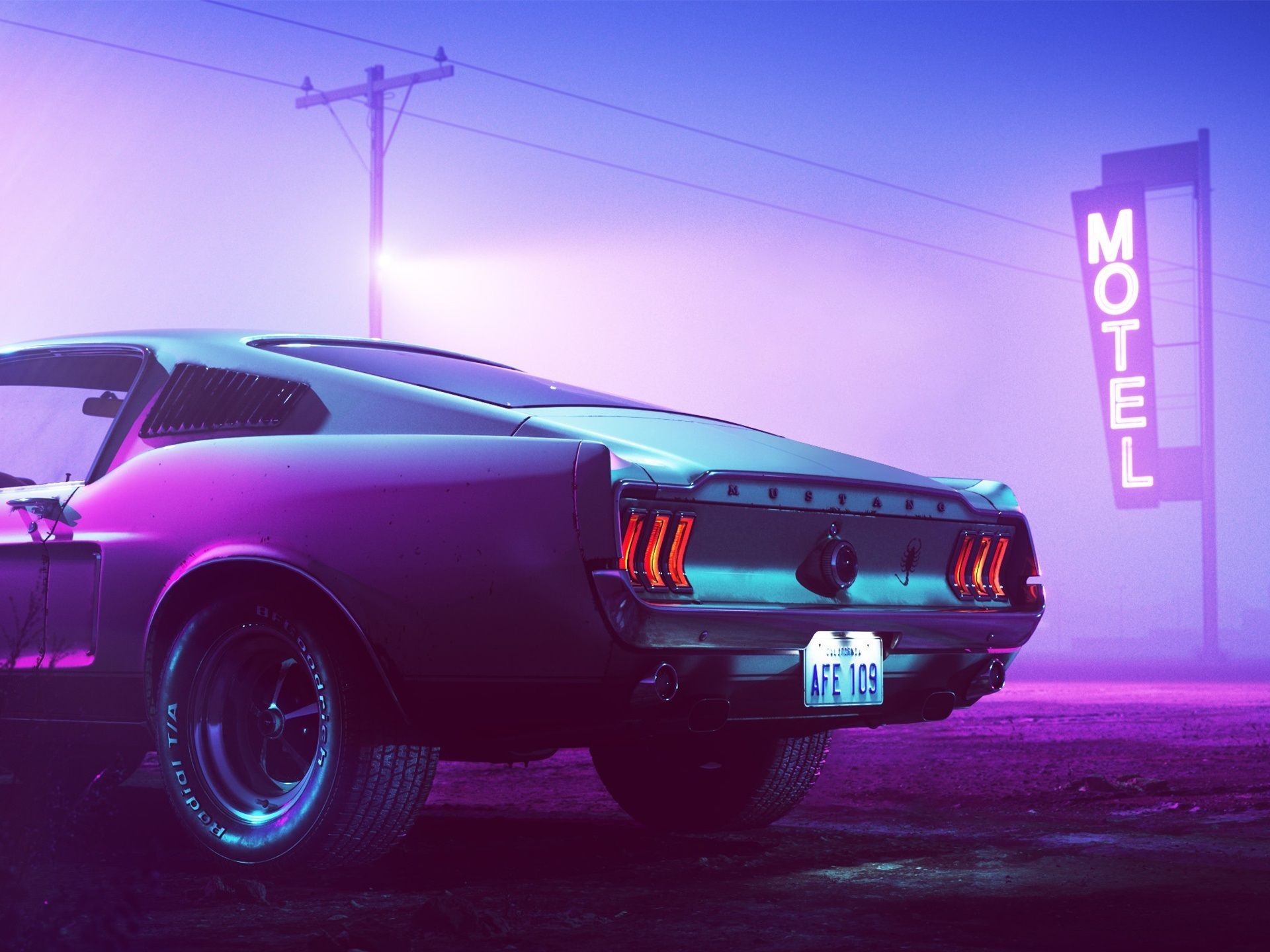 1920x1440 Purple Neon Car Wallpaper Free Purple Neon Car Background, Desktop