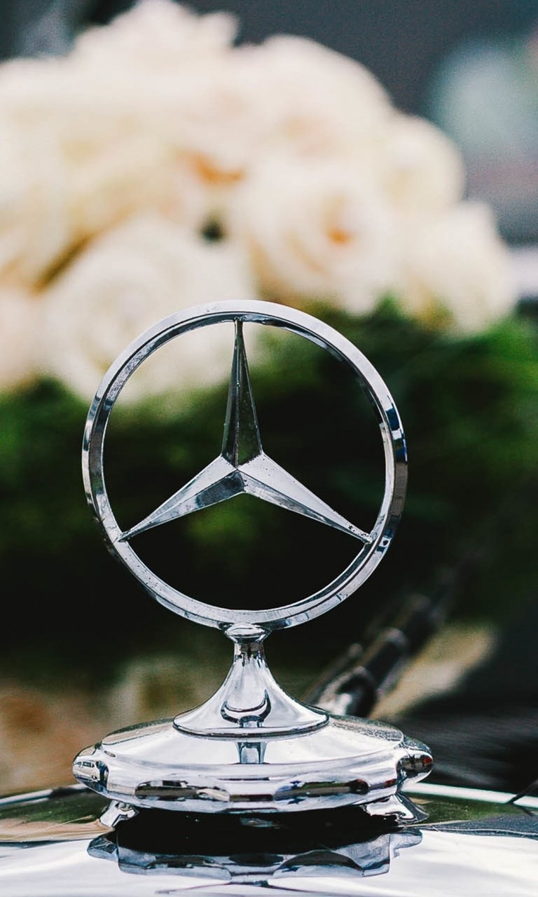 770x1280 HD Background Mercedes Benz Logo Badge Vintage Car Wallpaper. Desktop Background, Phone