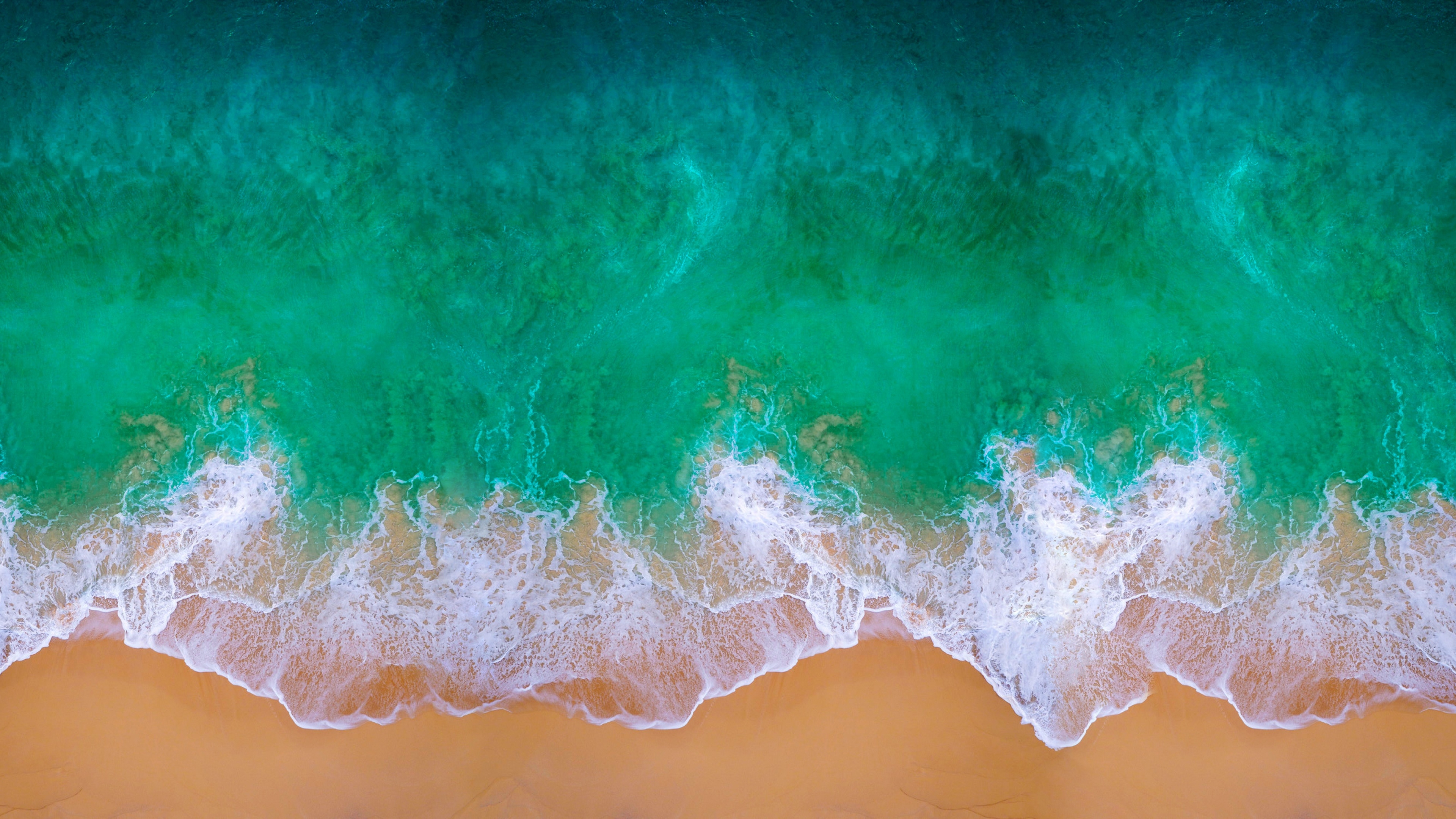 3840x2160 Beach Wallpaper 4K, MacBook Pro, Aerial view, Waves, Desktop