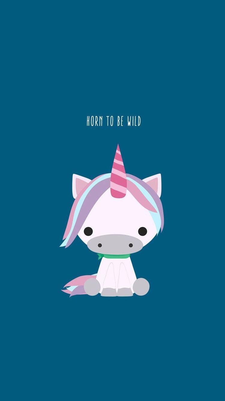 750x1340 Horn To Be Wild Cute Unicorn iPhone 6 Wallpaper. Unicorn, Phone