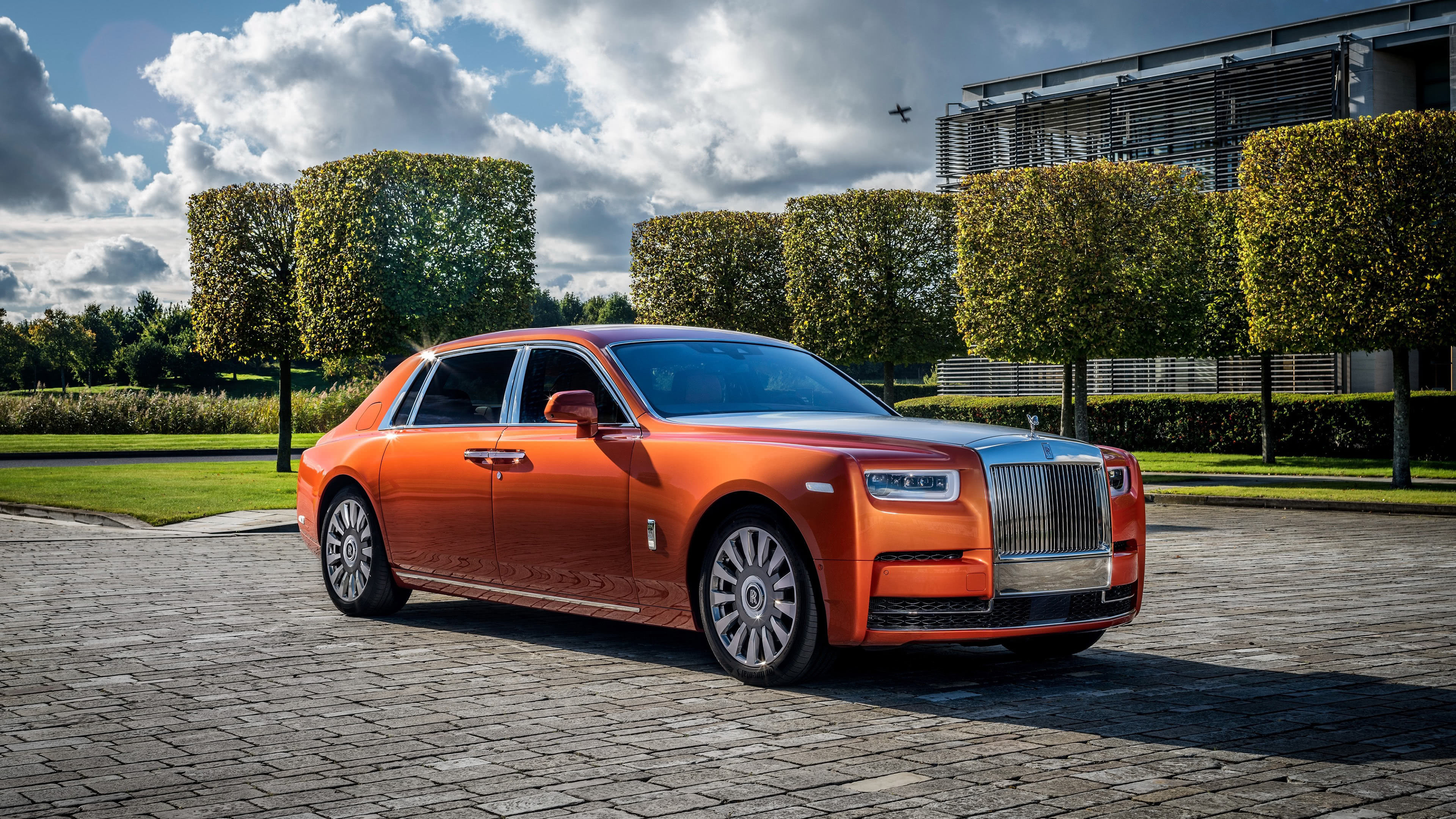 3840x2160 Rolls Royce Phantom EWB Orange UHD 4K Wallpaper, Desktop