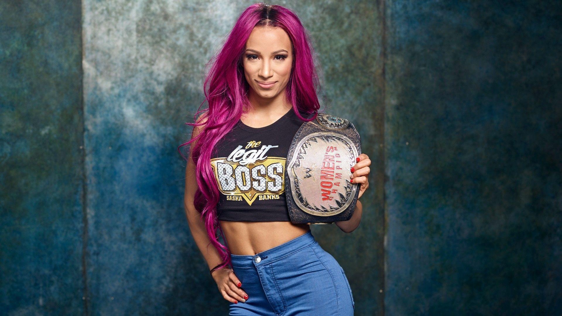 1920x1080 dyed hair, #purple hair, #WWE, #wrestling, #Sasha Banks, Desktop