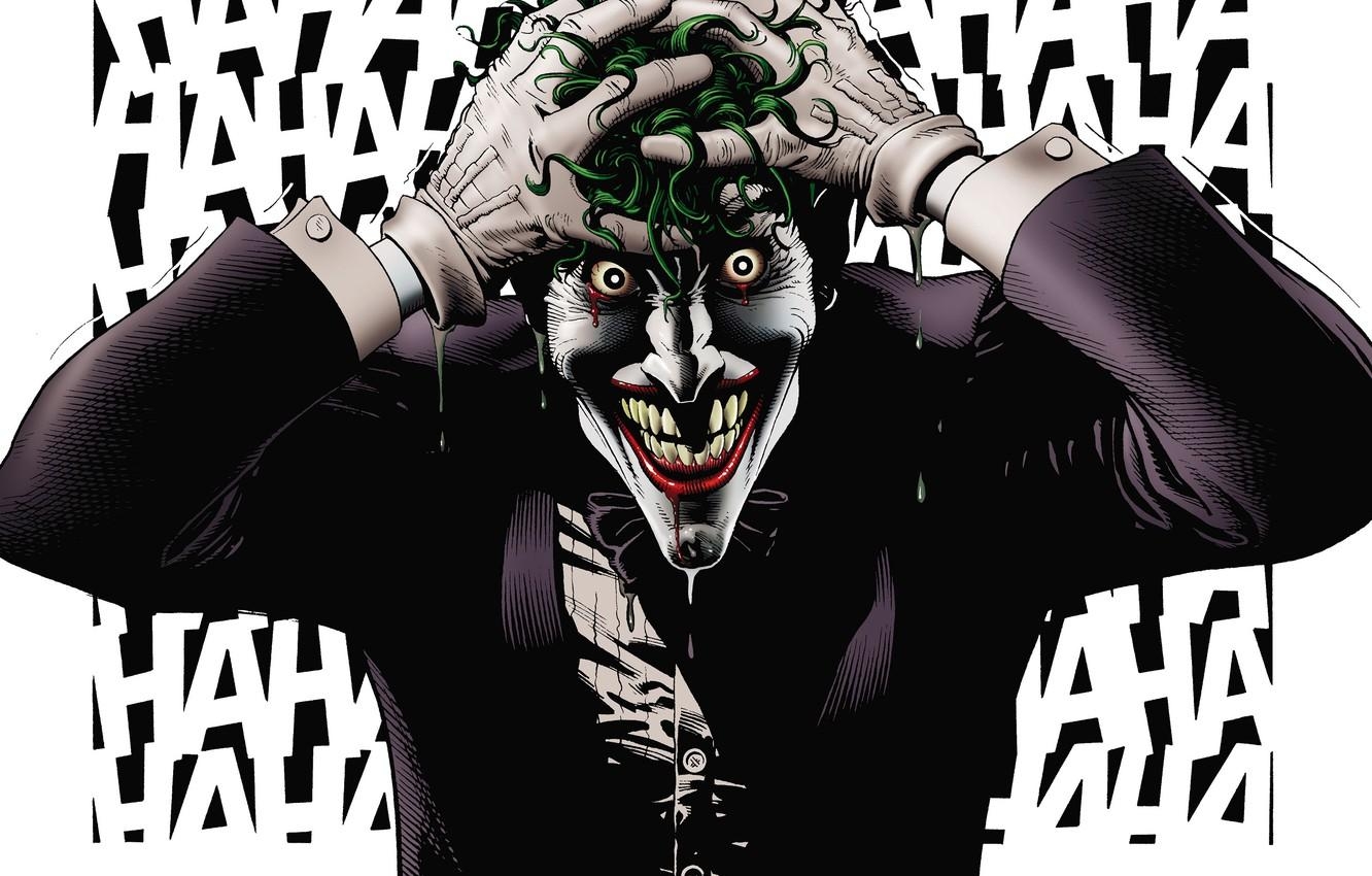 1340x850 Wallpaper laughter, Joker, Batman, comic, Joker, DC Comics, Madness, The Killing Joke, Crazy, Alan Moore, Killing joke, bad day, the birth of a villain. image for desktop, section фантастика, Desktop