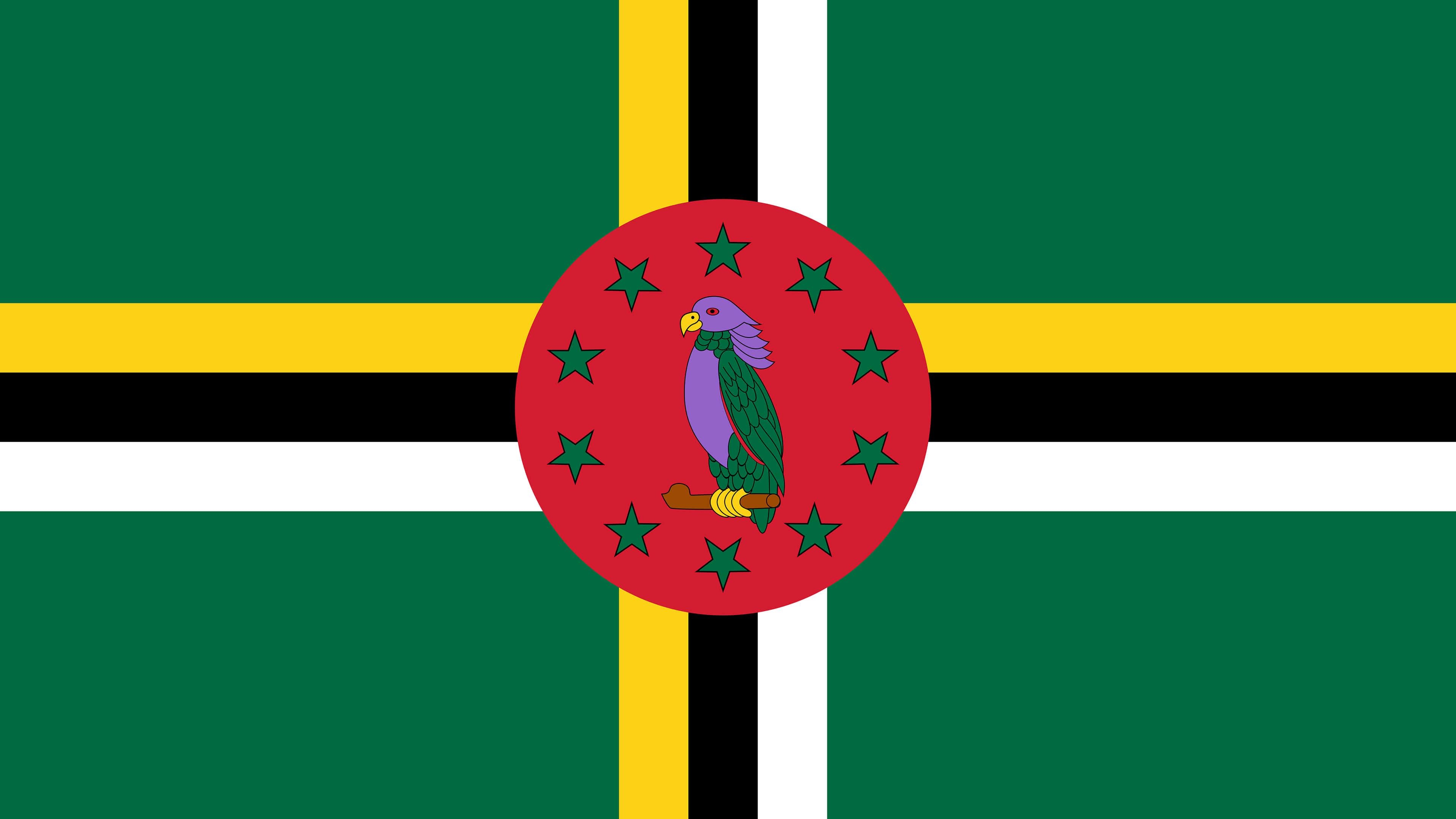 3840x2160 Dominica Flag UHD 4K Wallpaper, Desktop