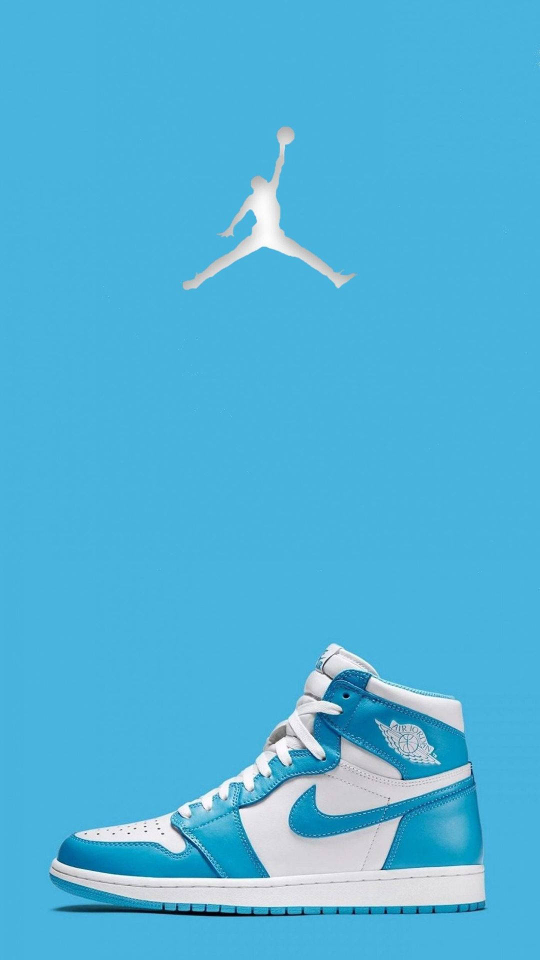 1080x1920 Download Nike Air Jordan 1 Blue Unc Wallpaper, Phone