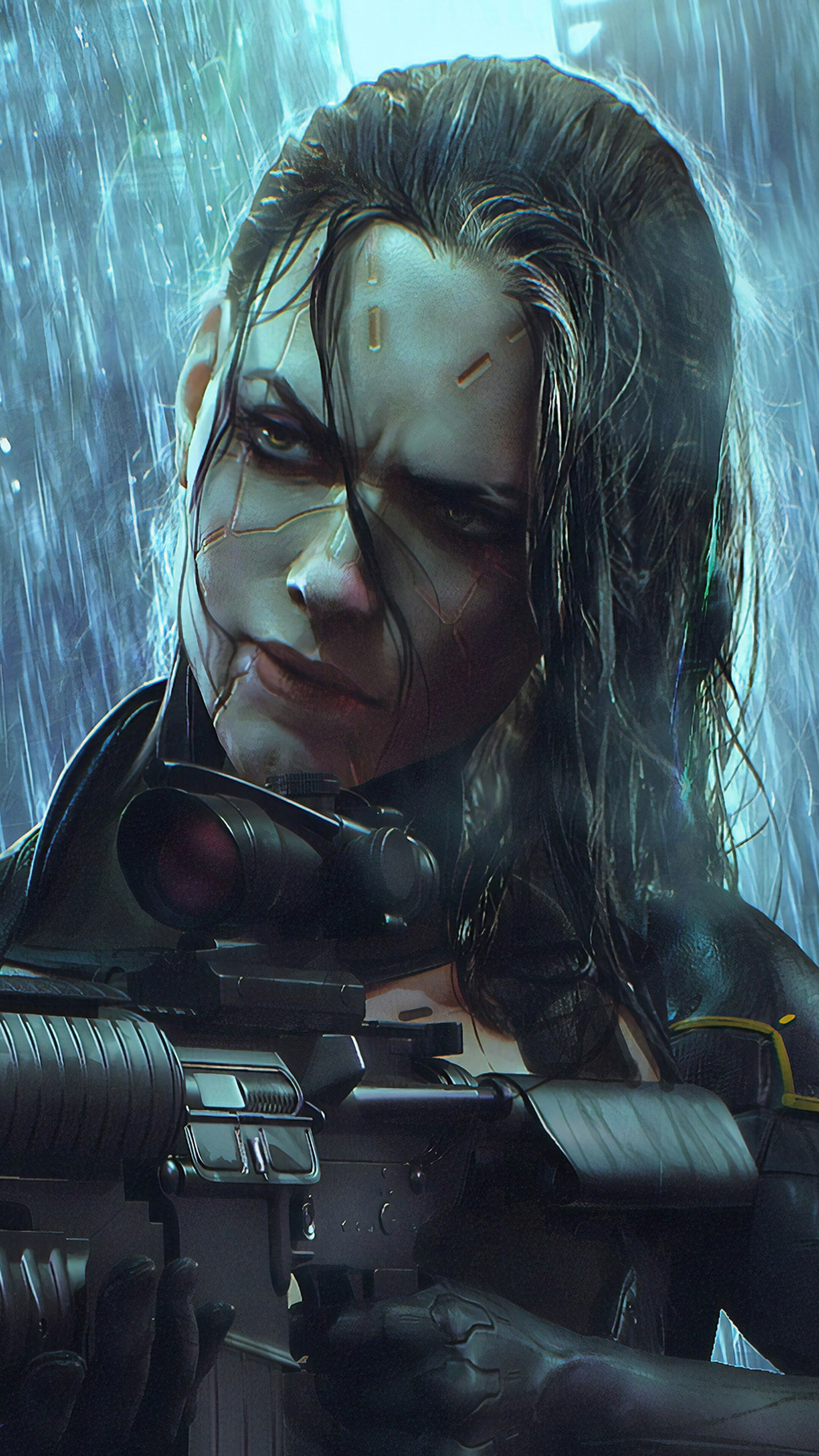 2160x3840 Cyberpunk, Girl, Guns, Rifle, Sci Fi, 4K Phone HD Wallpaper, Image, Background, Photo And Picture. Mocah HD Wallpaper, Phone