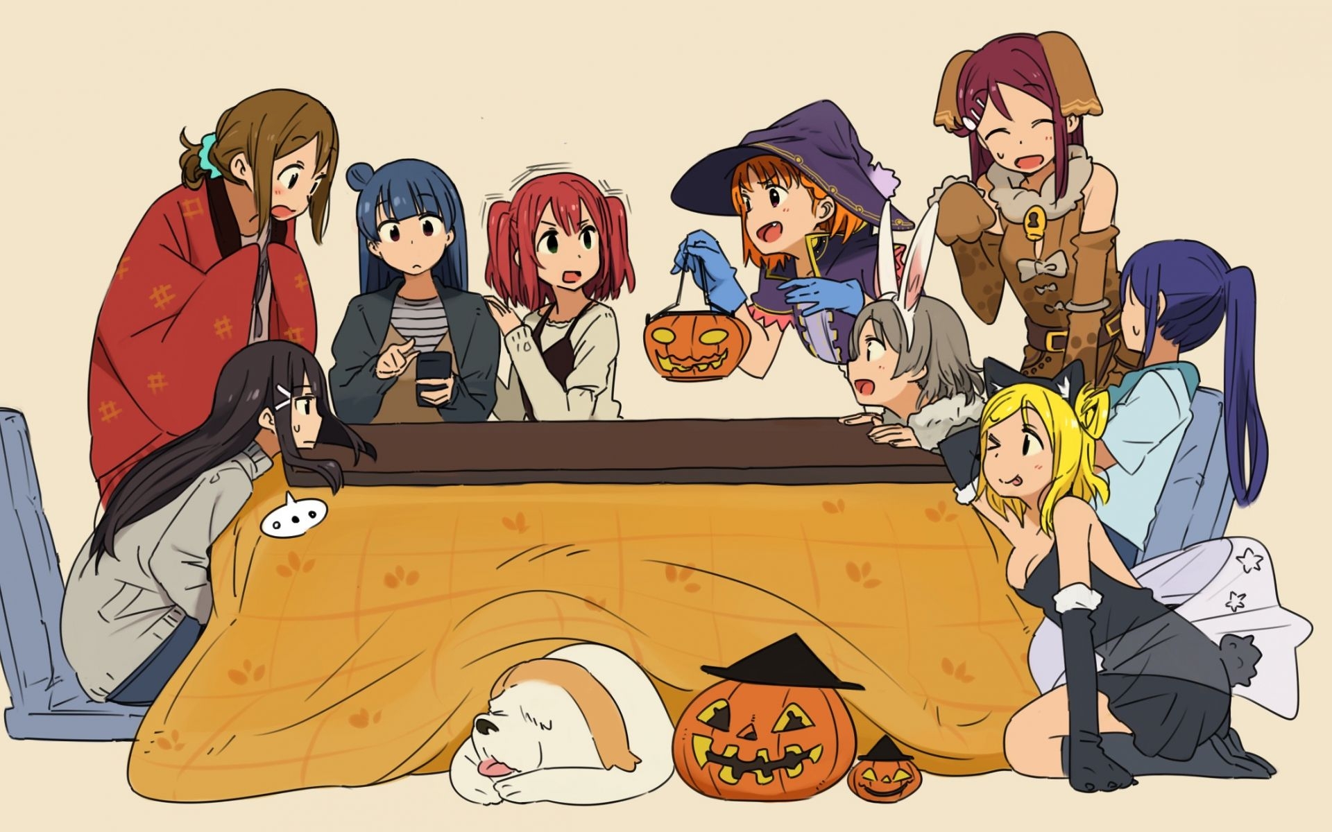 1920x1200 Desktop Wallpaper Love Live! Sunshine!!, Anime Girls, Halloween, Party, HD Image, Picture, Background, 30f2f2, Desktop