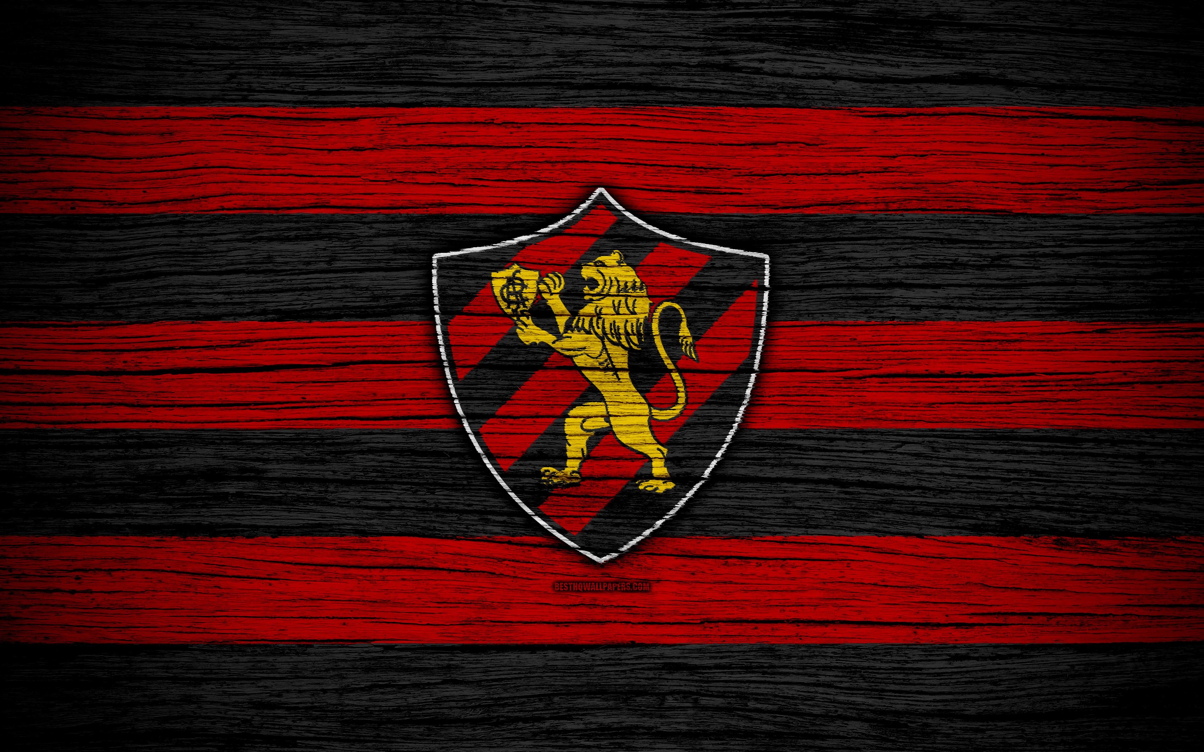 3840x2400 Download wallpaper Sport Recife, 4k, Brazilian Seria A, logo, Desktop