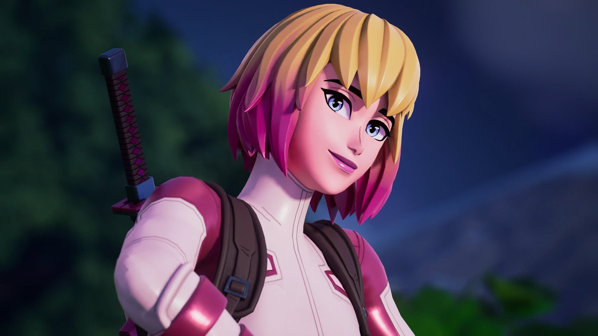 2050x1160 Gwenpool Fortnite wallpaper, Desktop