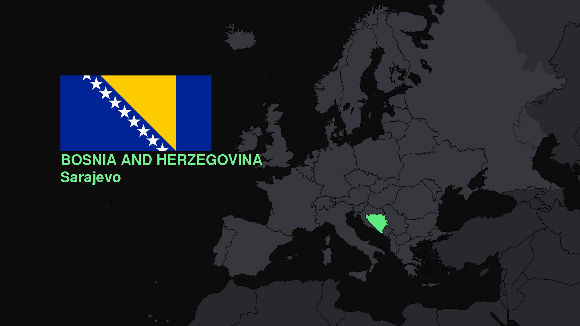 1920x1080 flags, Europe, maps, Bosnia and Herzegovina. Free Travel wallpaper, Desktop