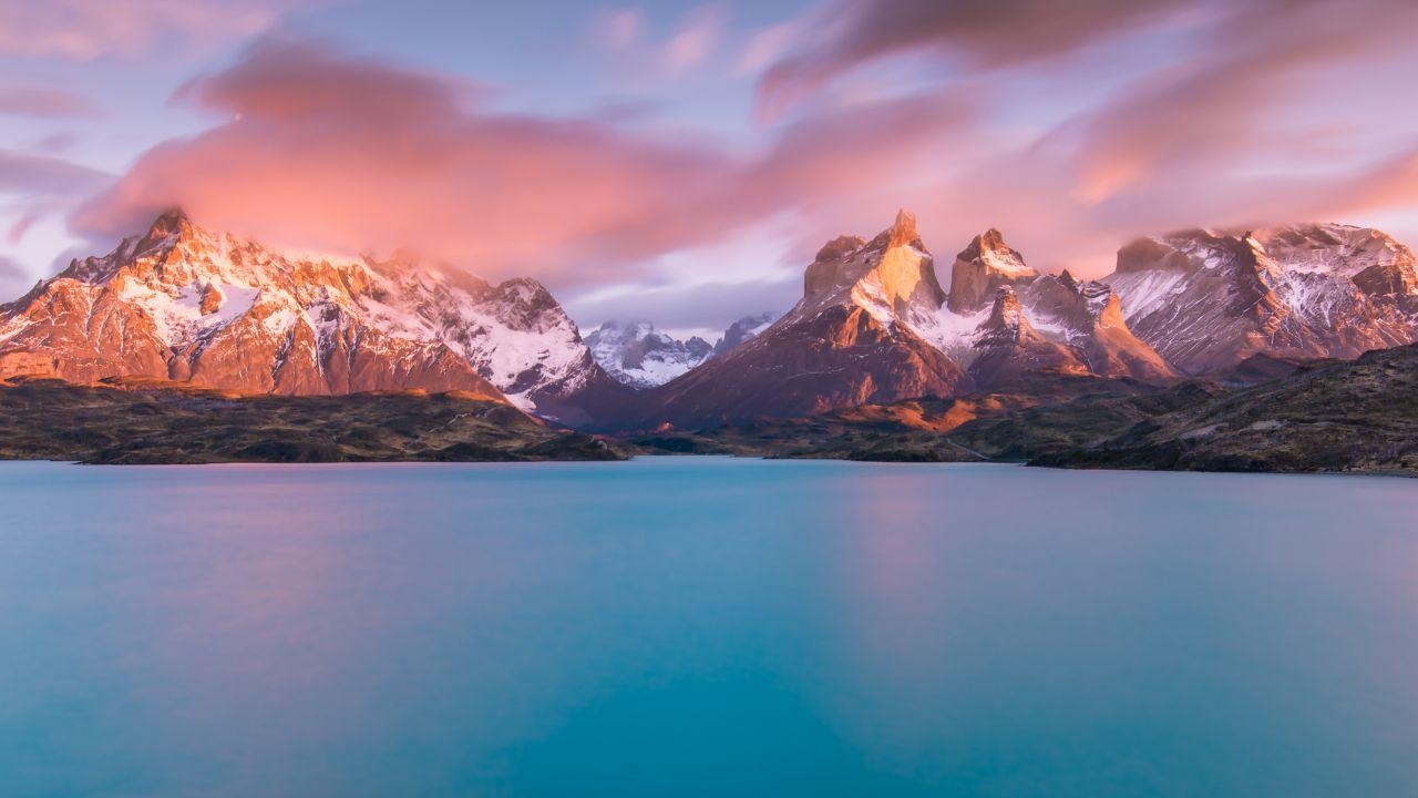 1280x720 Wallpaper Lake Pehoe, Lago Pehoe, Torres del Paine National Park, Desktop