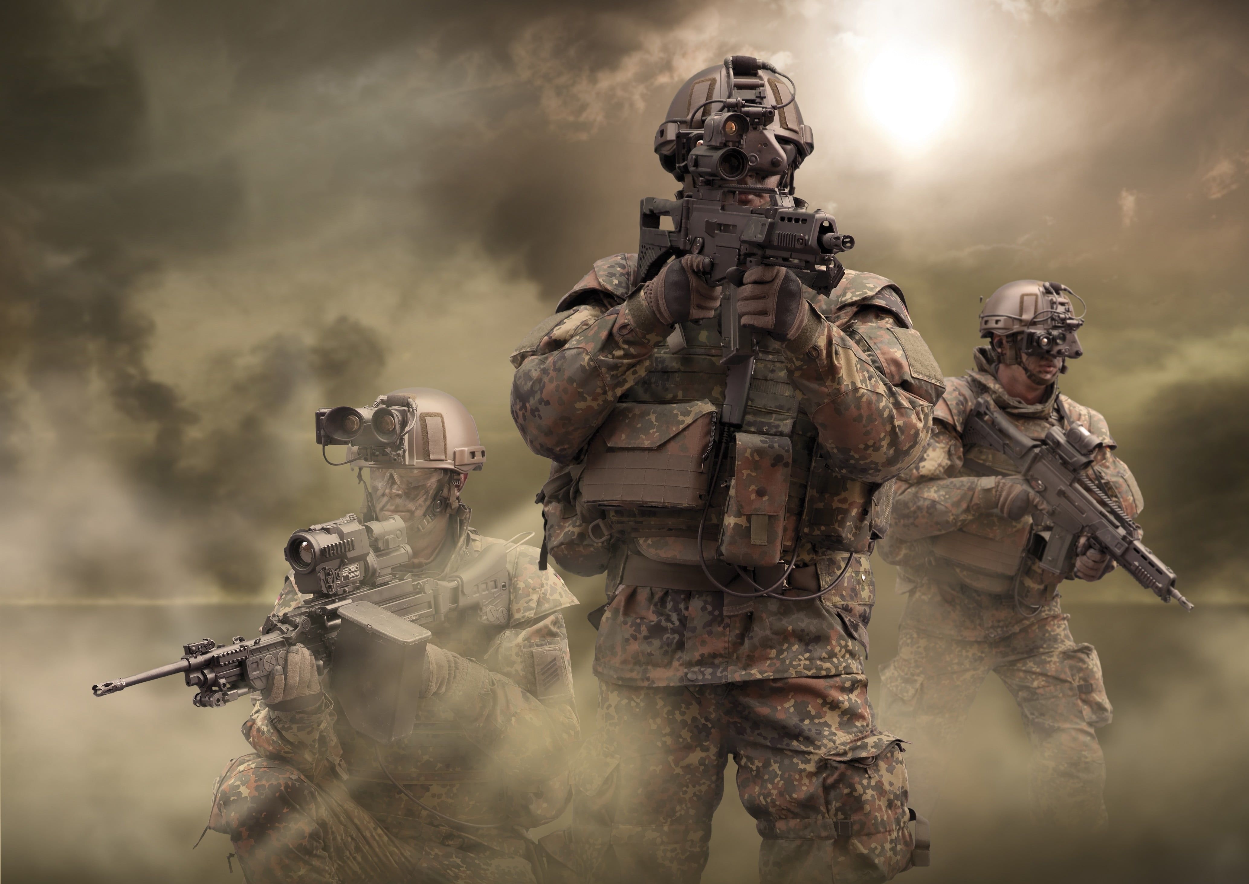 4140x2930 military wallpaper #army #military #soldier #Bundeswehr #G36 K, Desktop